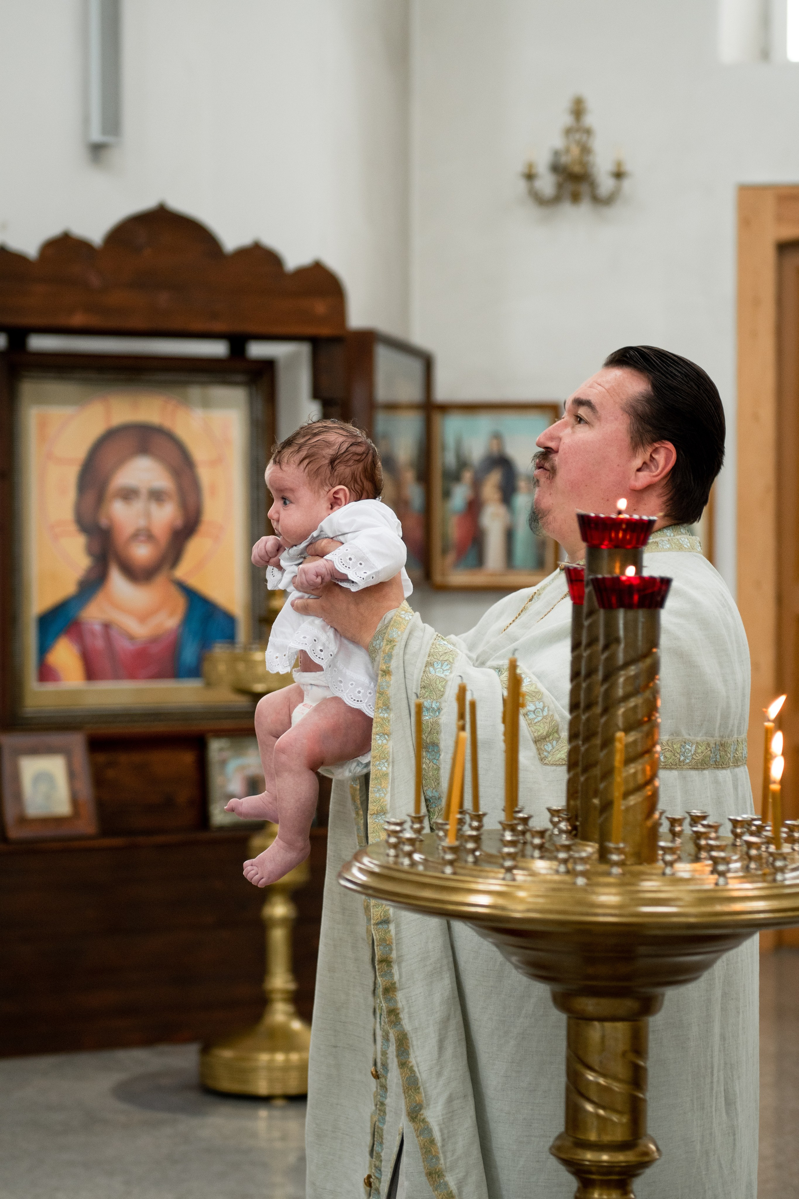 Таинство крещения. Семейный фотограф в Озёрах и Коломне