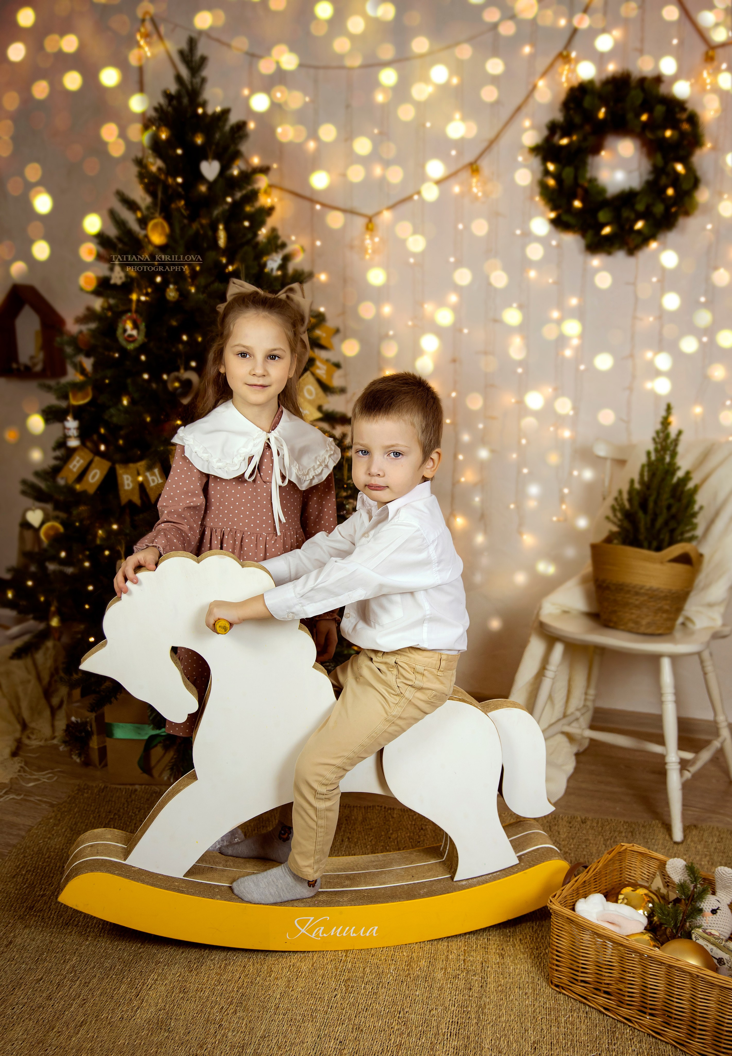 Новогодняя съемка для детей. Фотограф — Татьяна Кириллова, г. Санкт-Петербург