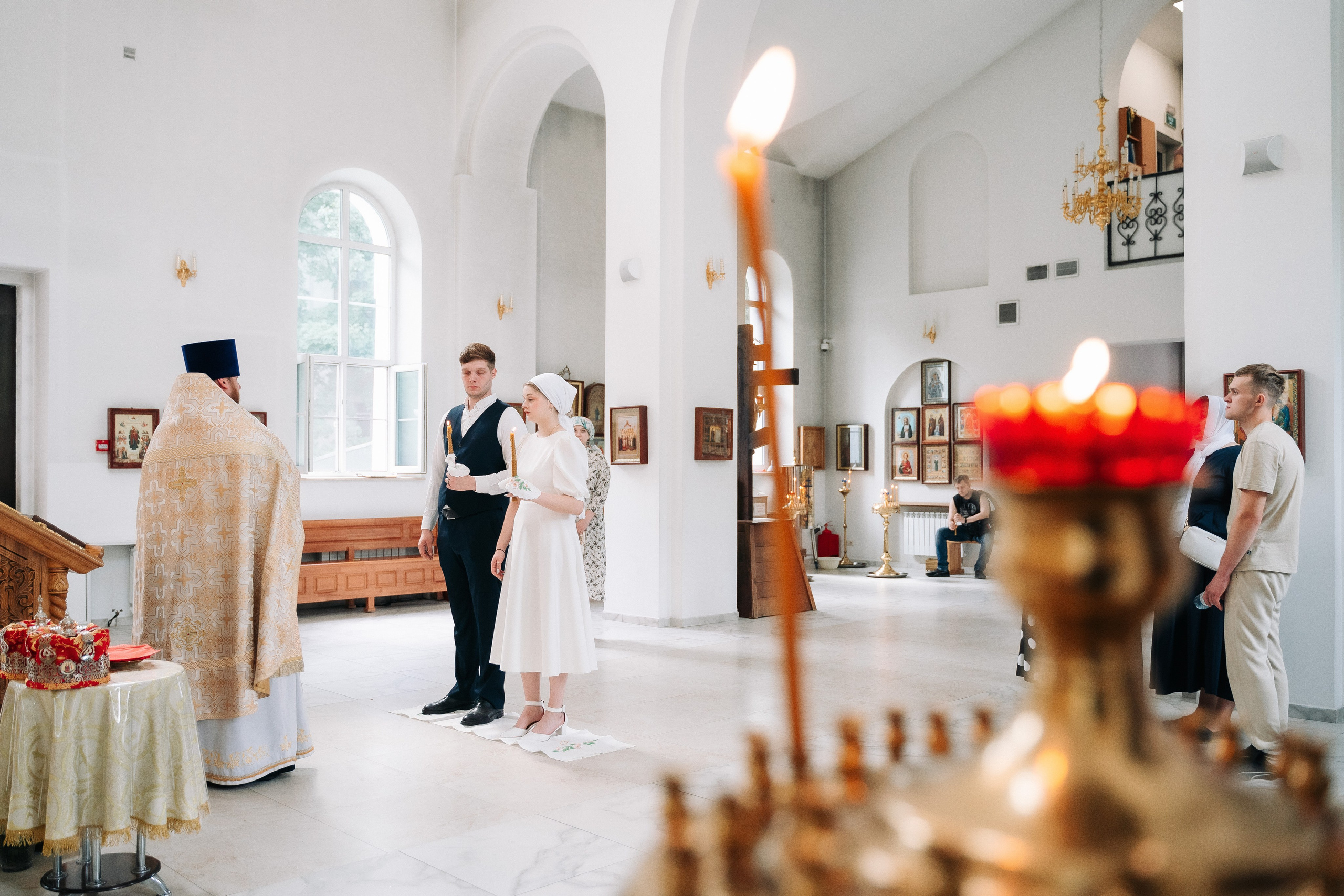 Венчание в Церкови Ермогена Патриарха Всероссийского в Южном Тушино. Свадебный и семейный фотограф в Москве и МО Геннадий Туманцев