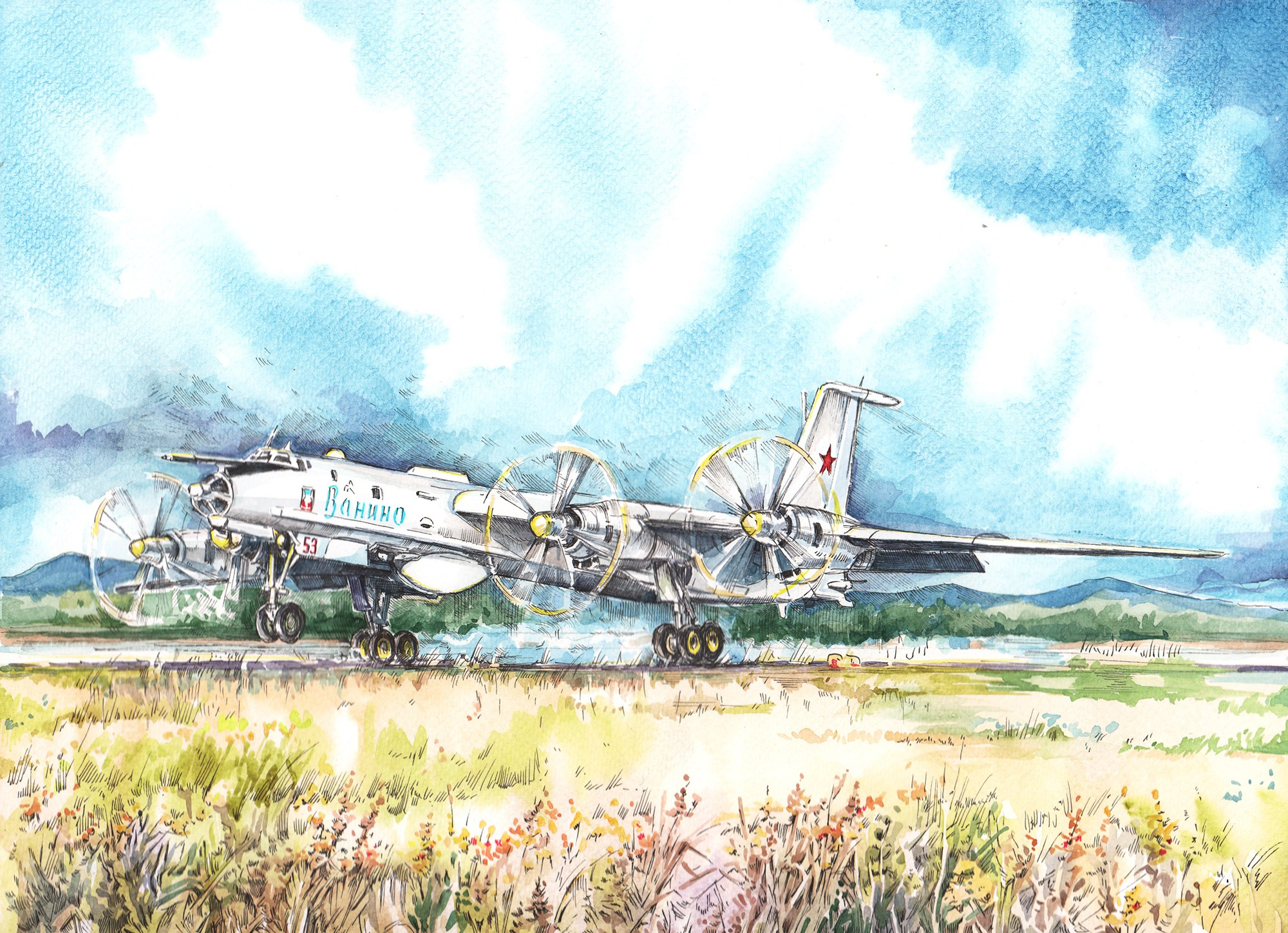 Авиация. Художник Александр Петрунин