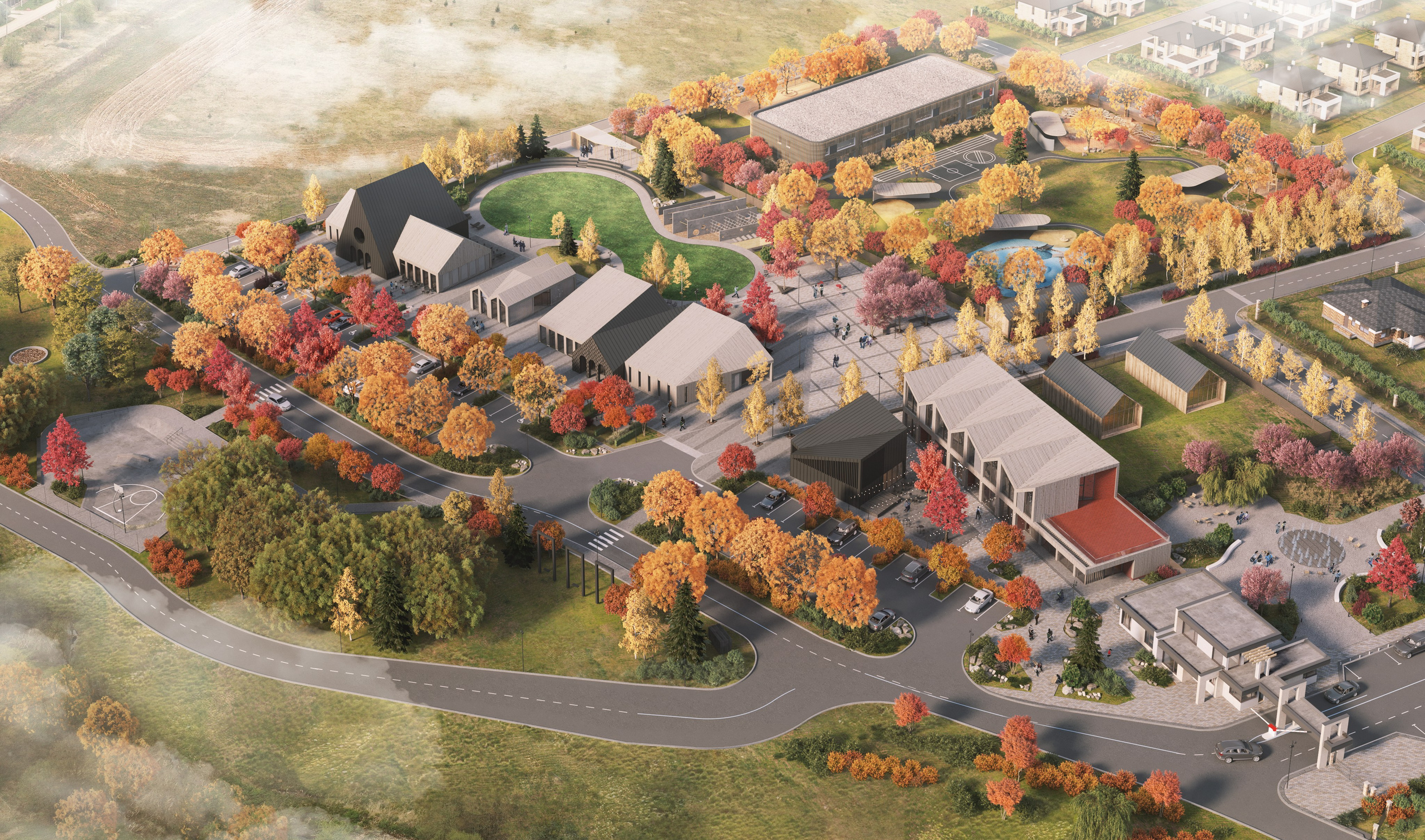 Общественный центр поселка. Иван Ваганов. Портфолио