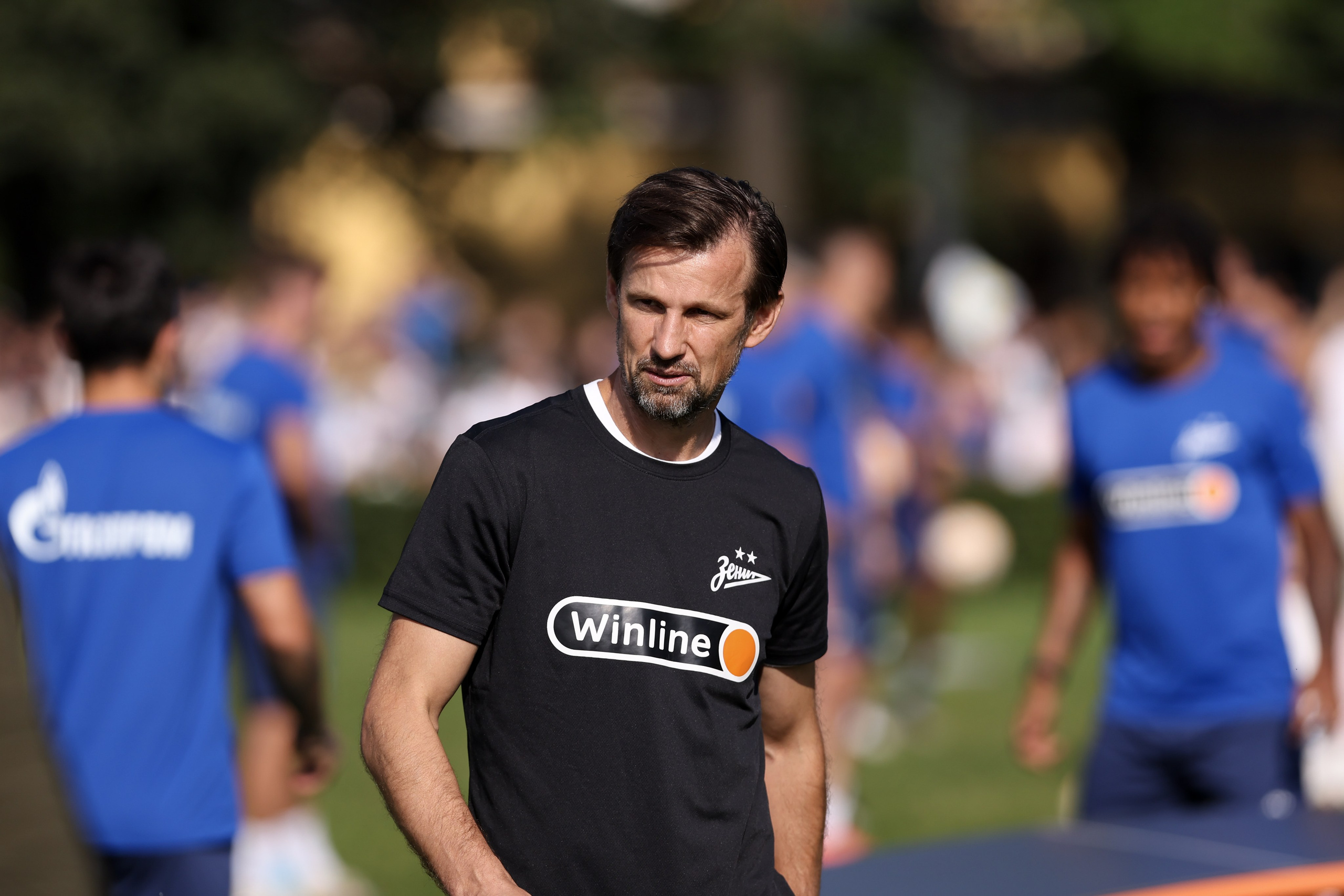 Открытая тренировка ФК «Зенит» Санкт-Петербург. Спортивный и репортажный фотограф Антон Тереханов