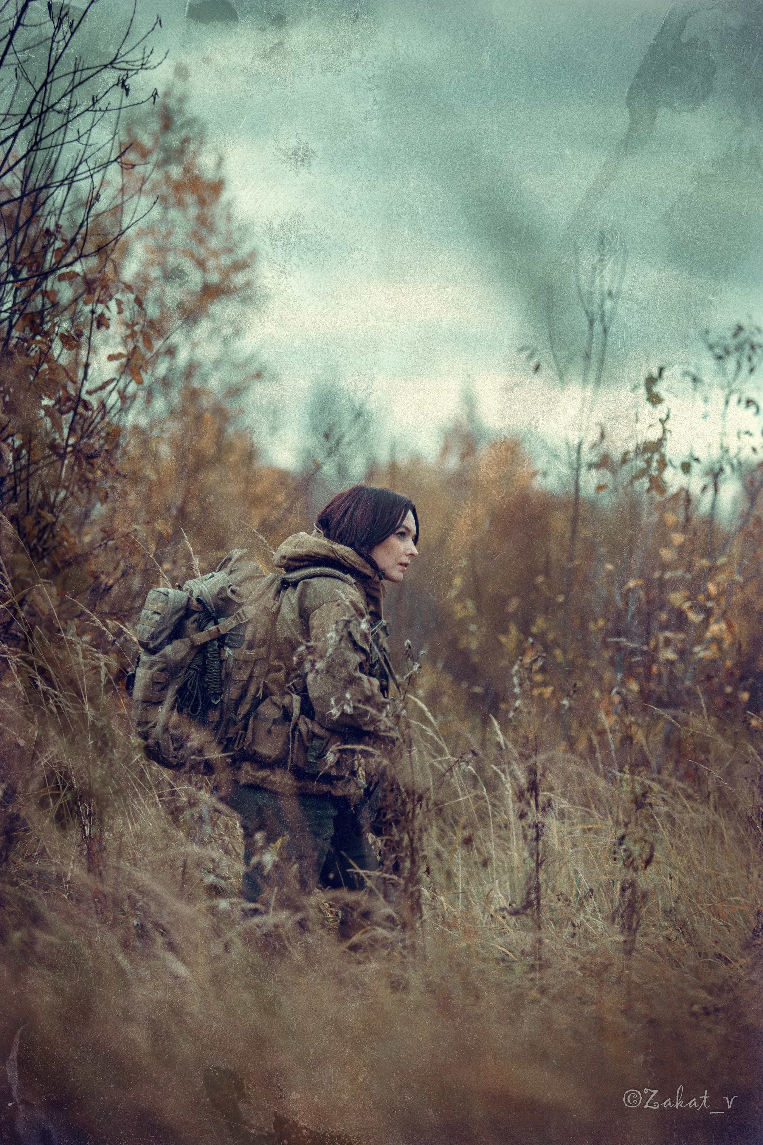 Жанровая постановочная фотосъемка «Сталкер Ракета». Репортажный фотограф, Москва, Закат