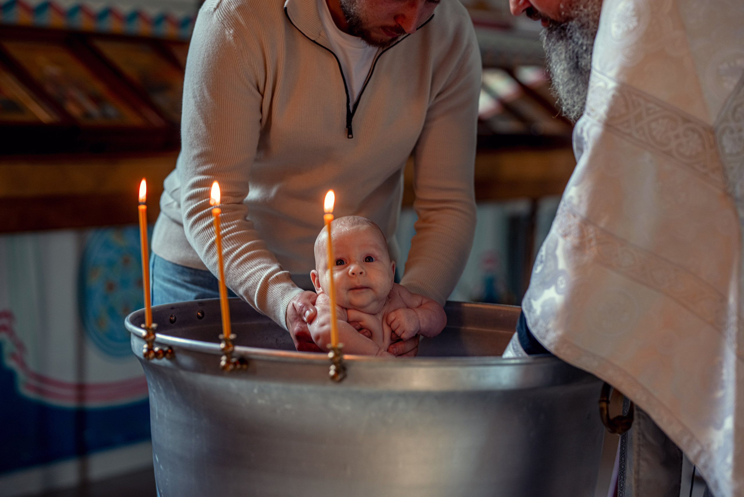 Таинство Крещения Ивана. Фотограф Таинств Крещения и Венчания в г. Курске