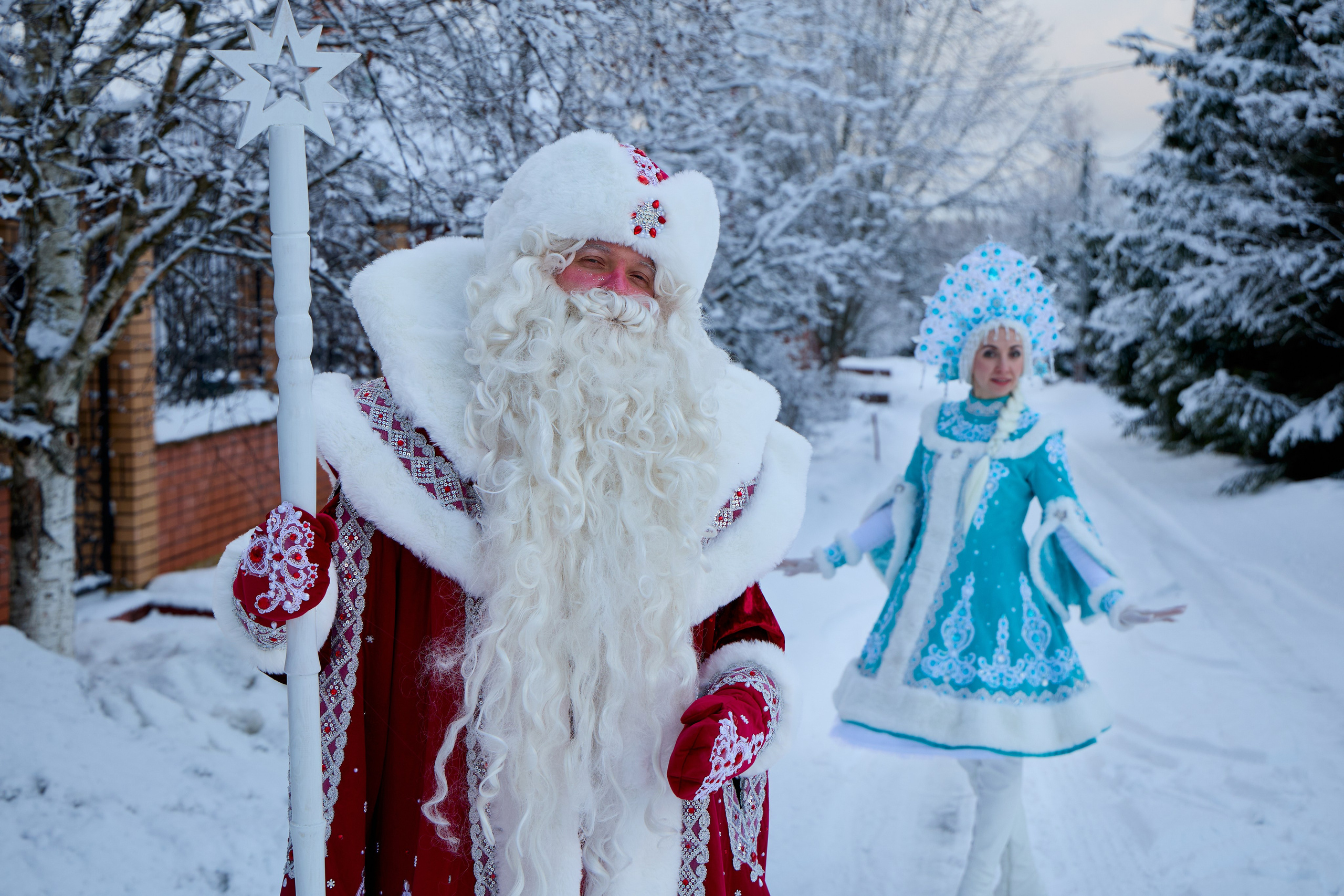 Дед Мороз и Снегурочка. Свадебный фотограф Москва и Московская область Борисов Сергей