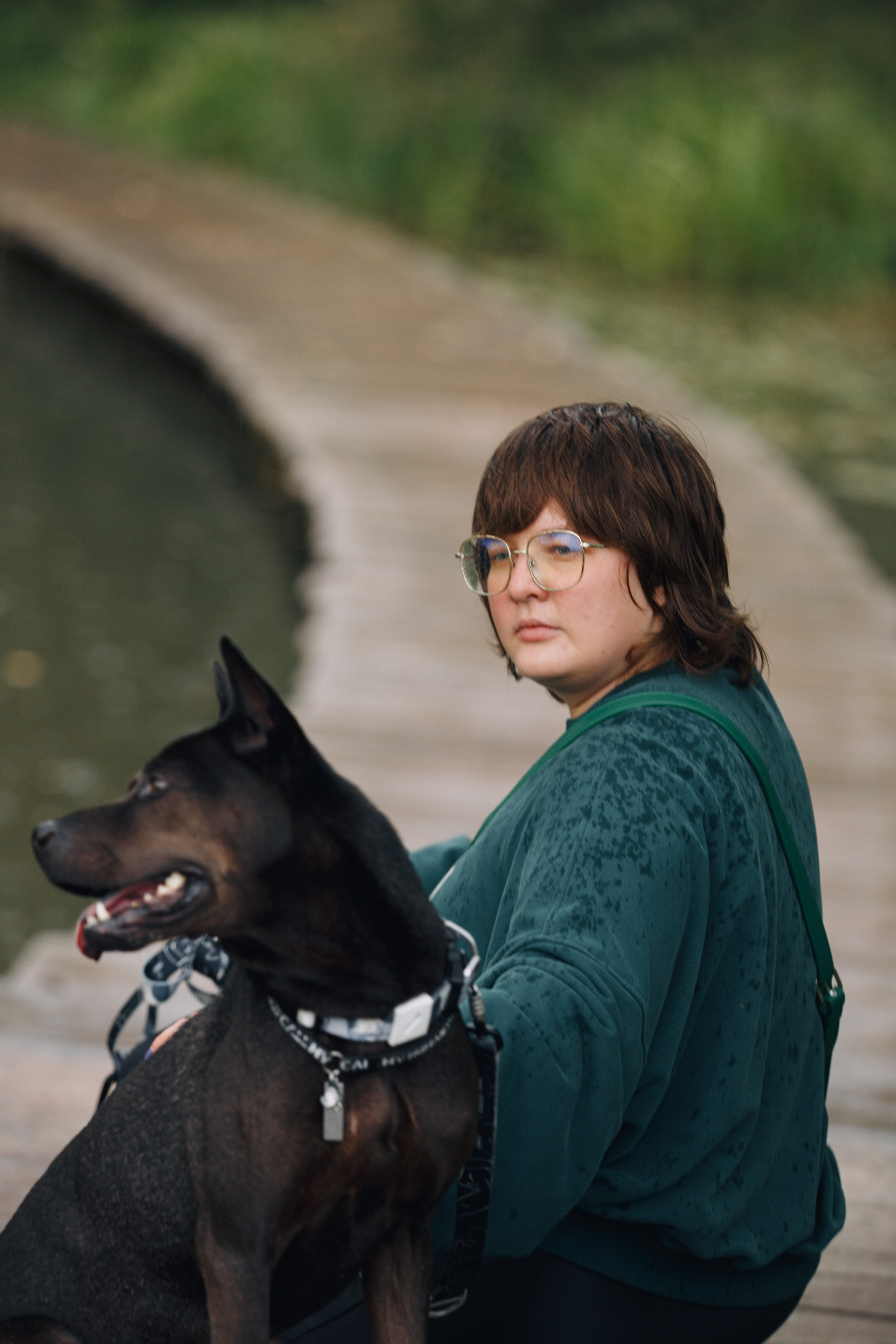 Рэкс, Лена и Вова в Мещерском. Фотограф анималист Кристина Карпова, Москва