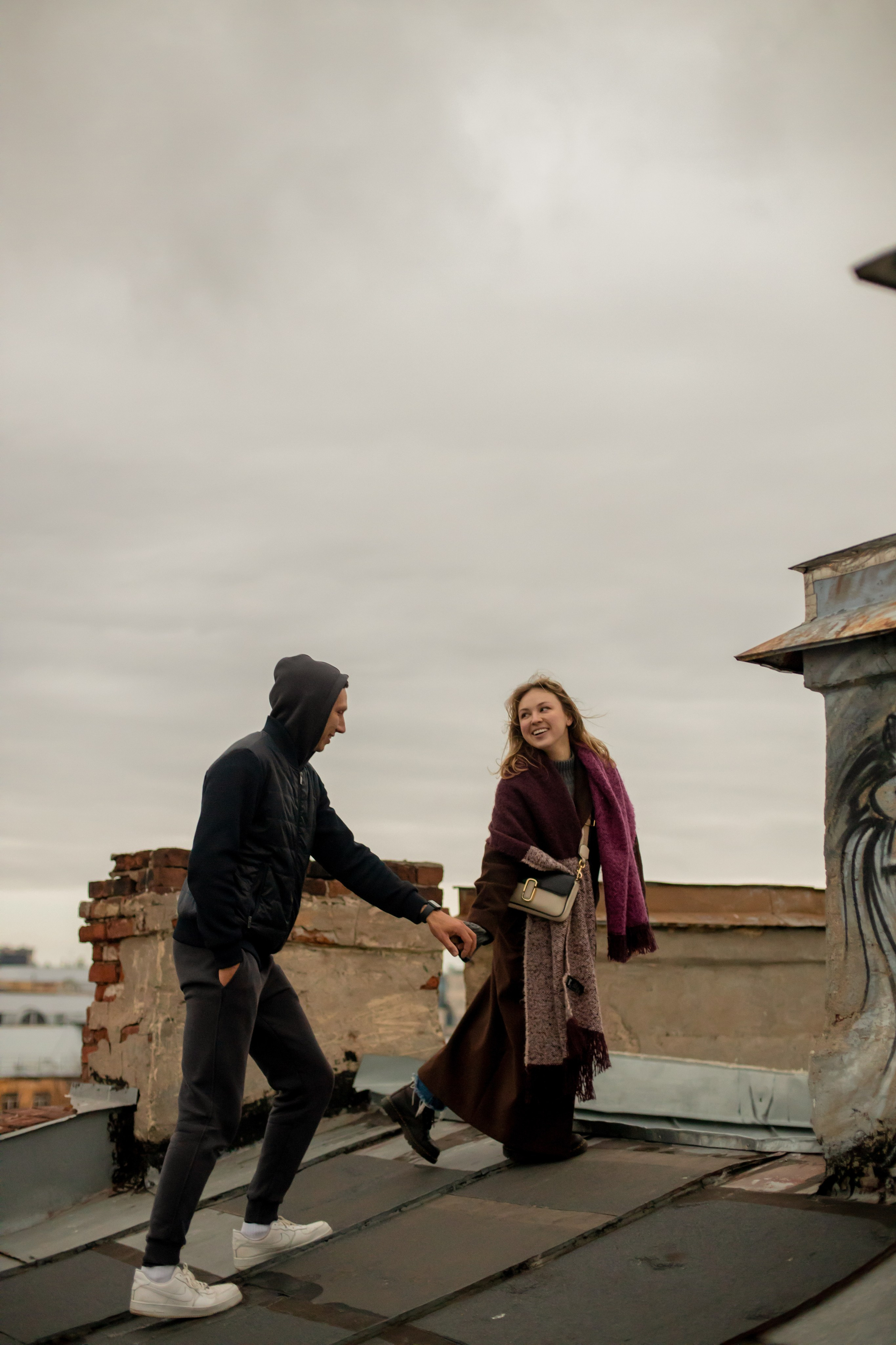 Лав стори на крыше. Свадебный и семейный фотограф в Москве Диана Левченко