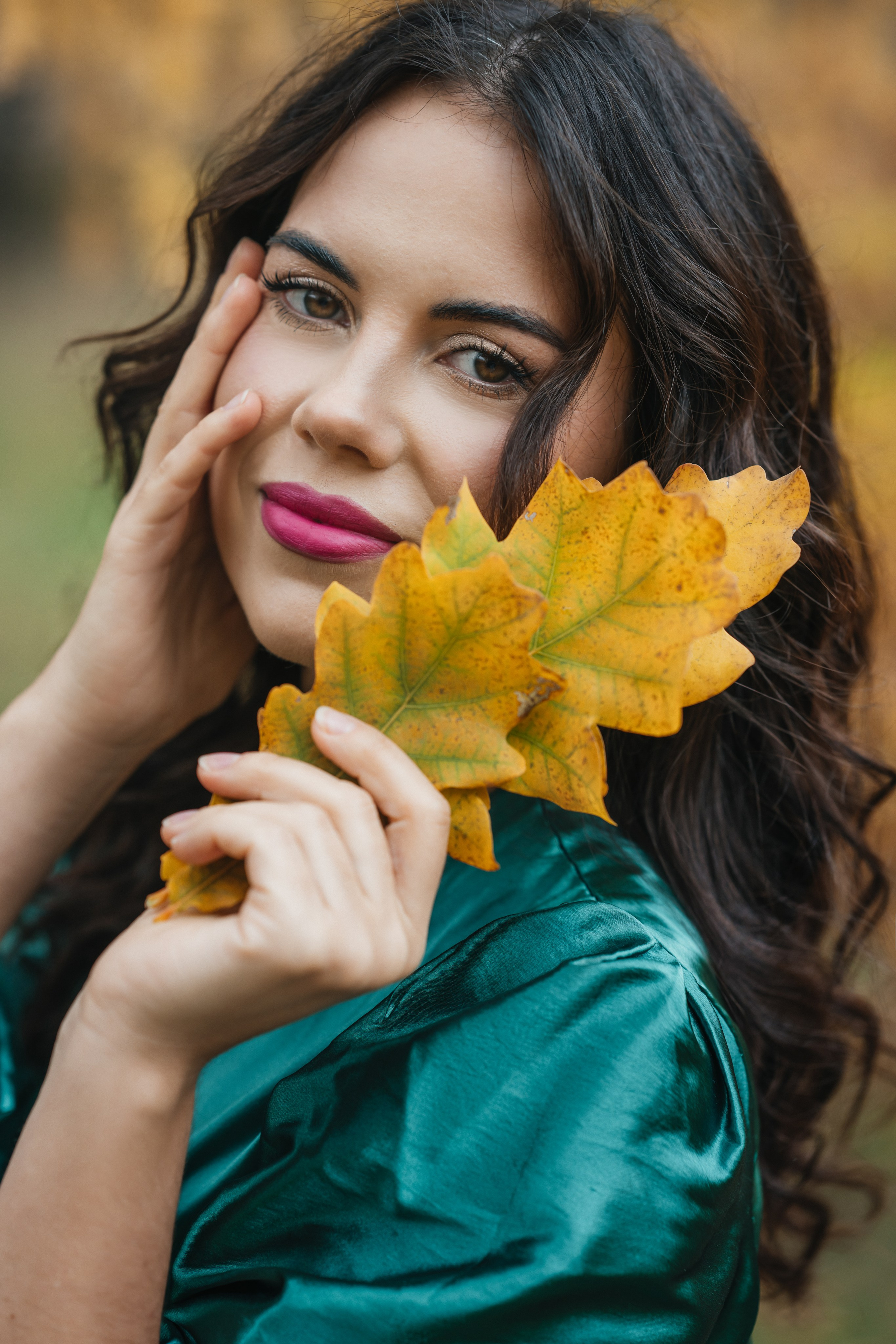 Татьяна, осенняя в платье с шлейфом. Belichev45foto.ru