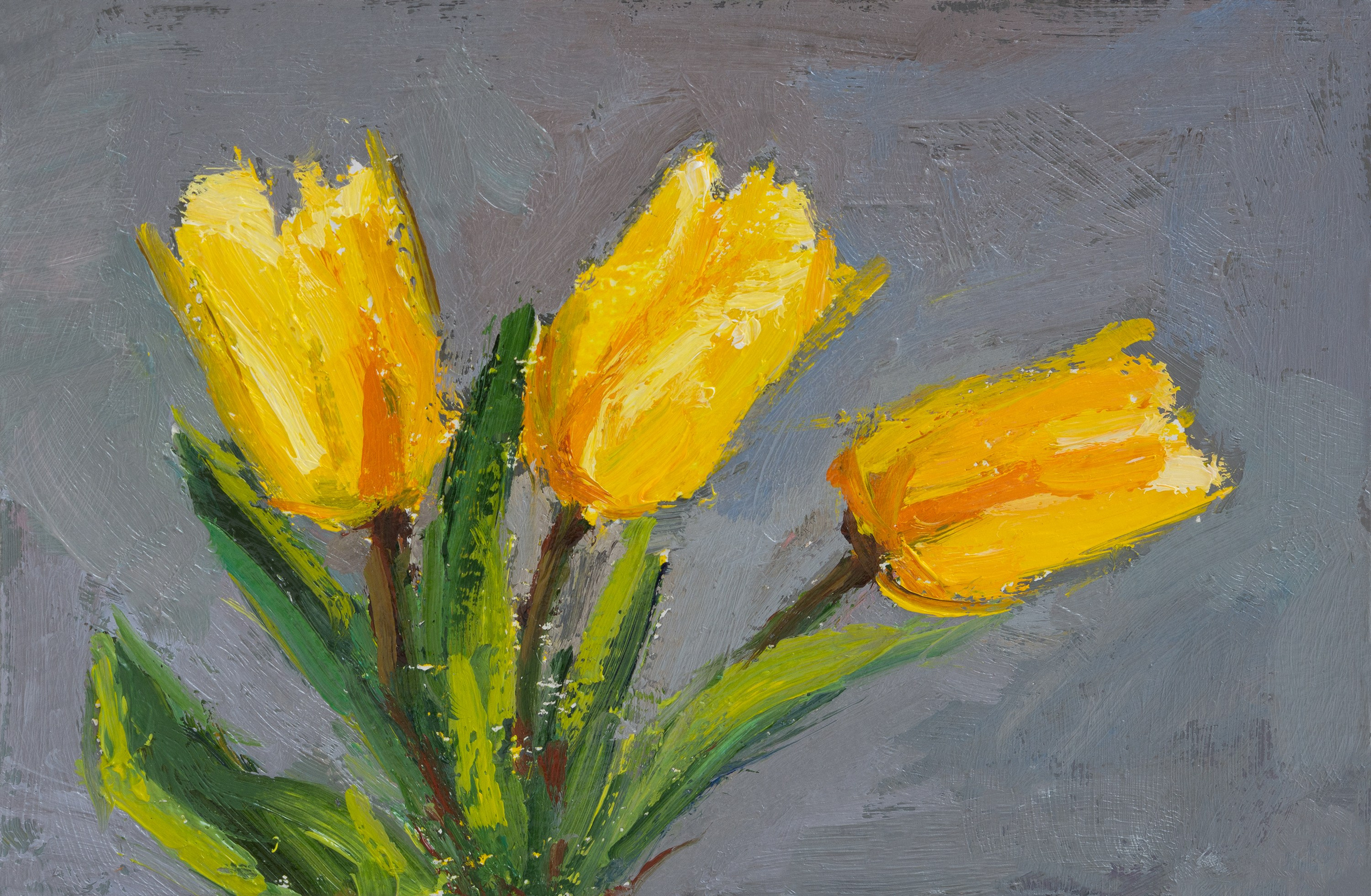 "Гимн весне" картон, масло 10х15см, 2026