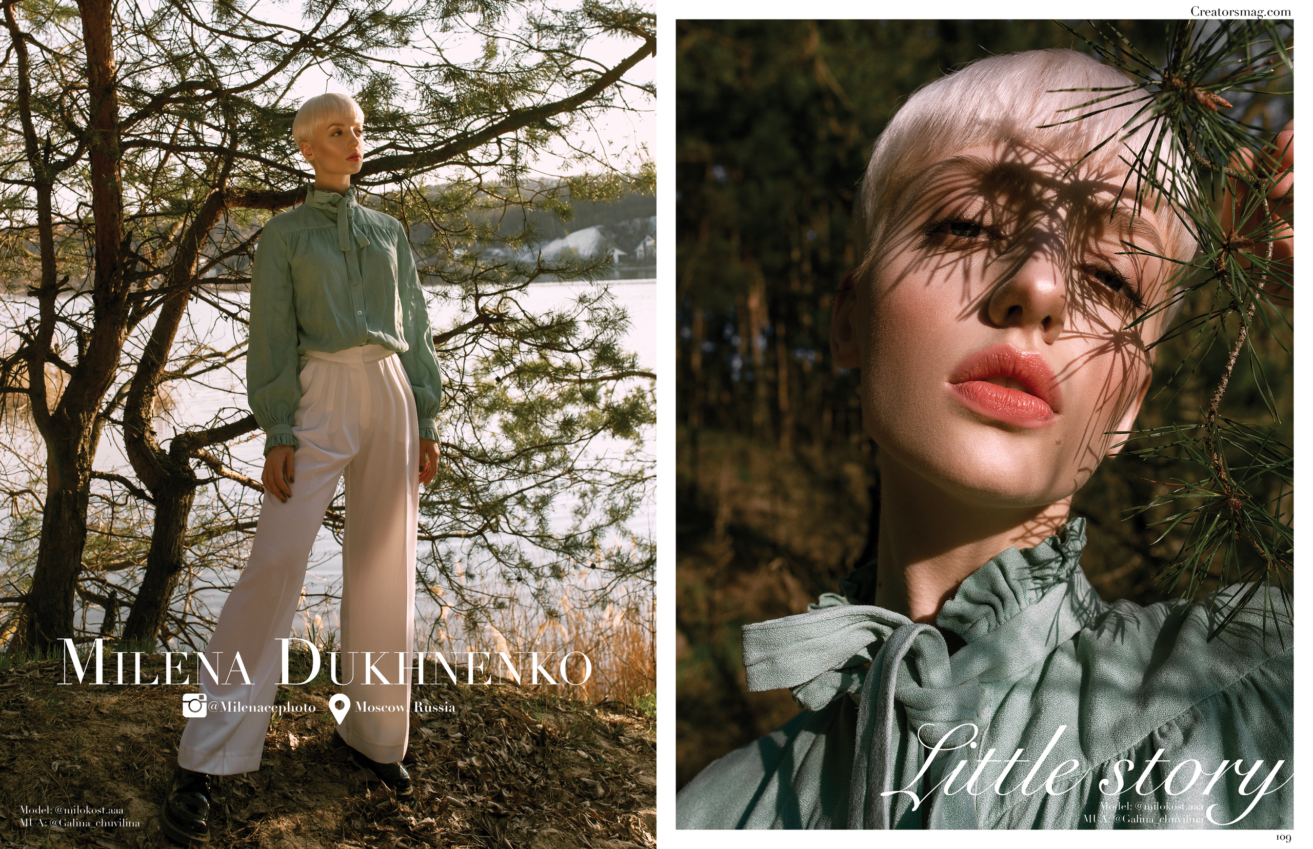 Cover and publications. Фотограф, преподаватель и ретушер Милена Духненко