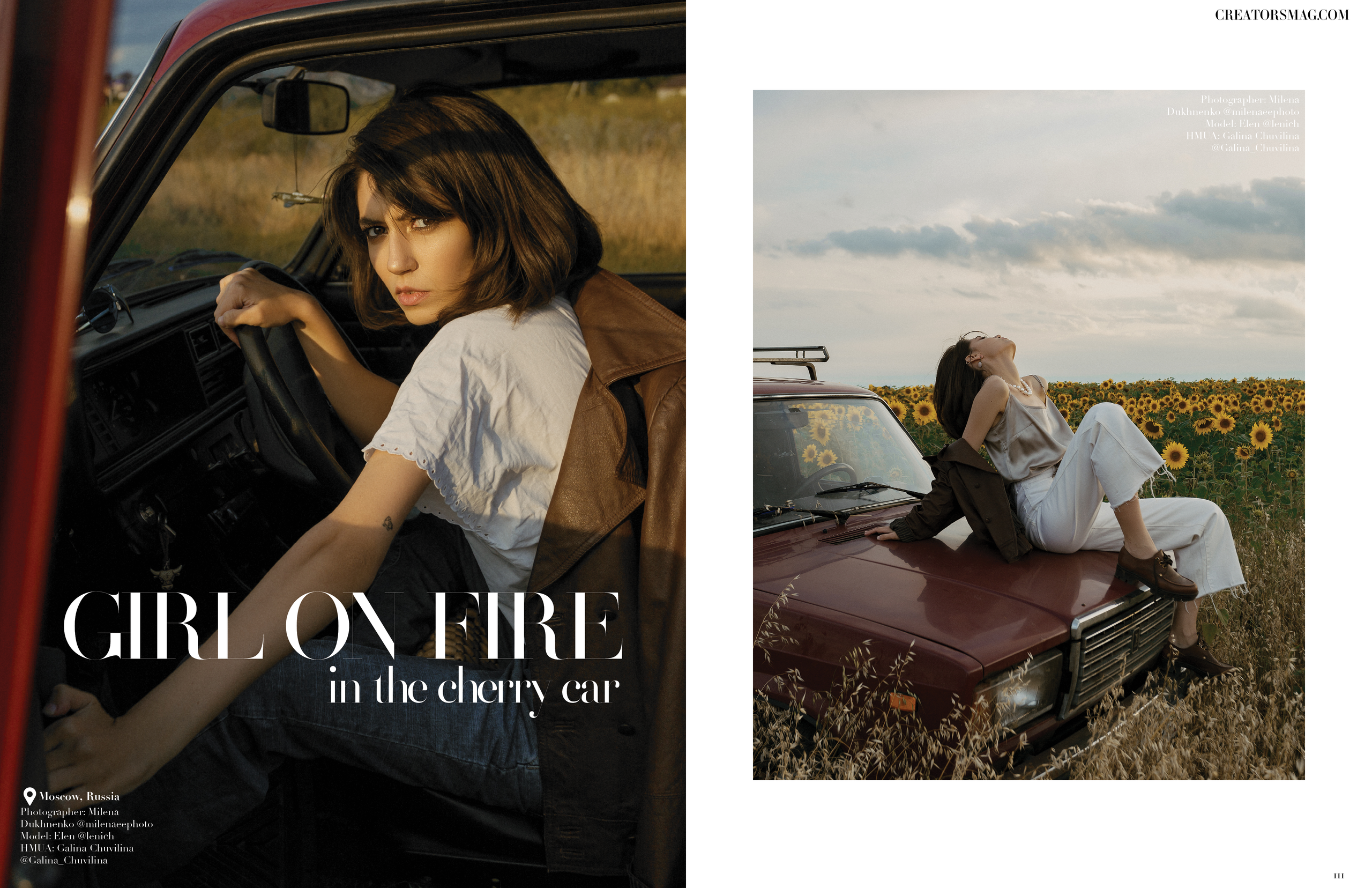 Cover and publications. Фотограф, преподаватель и ретушер Милена Духненко
