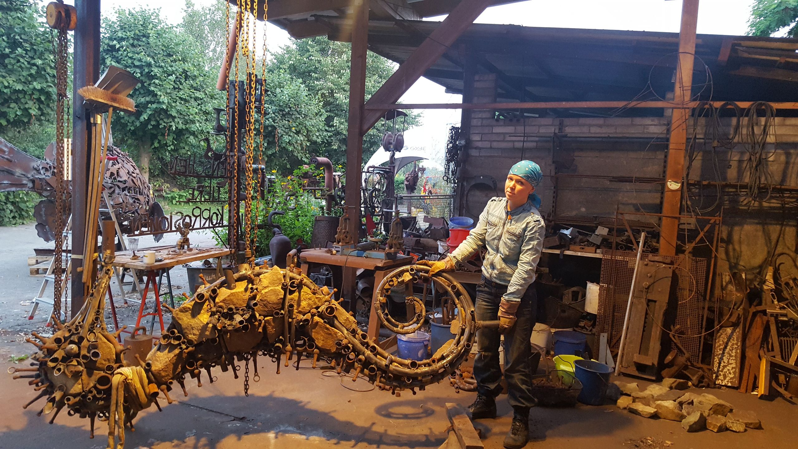 Морской конёк _ Германия _ Дангаст _ Северное море _ 2018. Художник — скульптор Антонина Фатхуллина