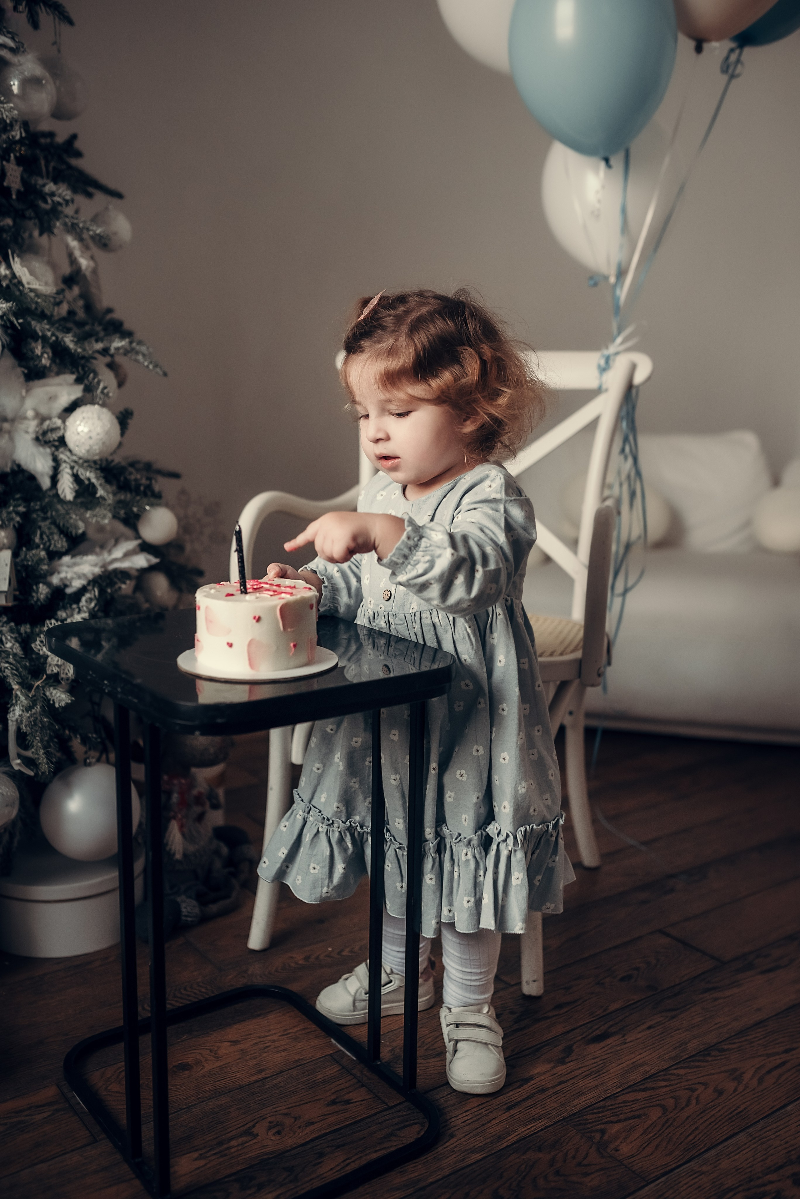 Фотосессия на 2 годика для Веры, студия Skypoint. Фотограф в Санкт- Петербурге Мария Золотарь
