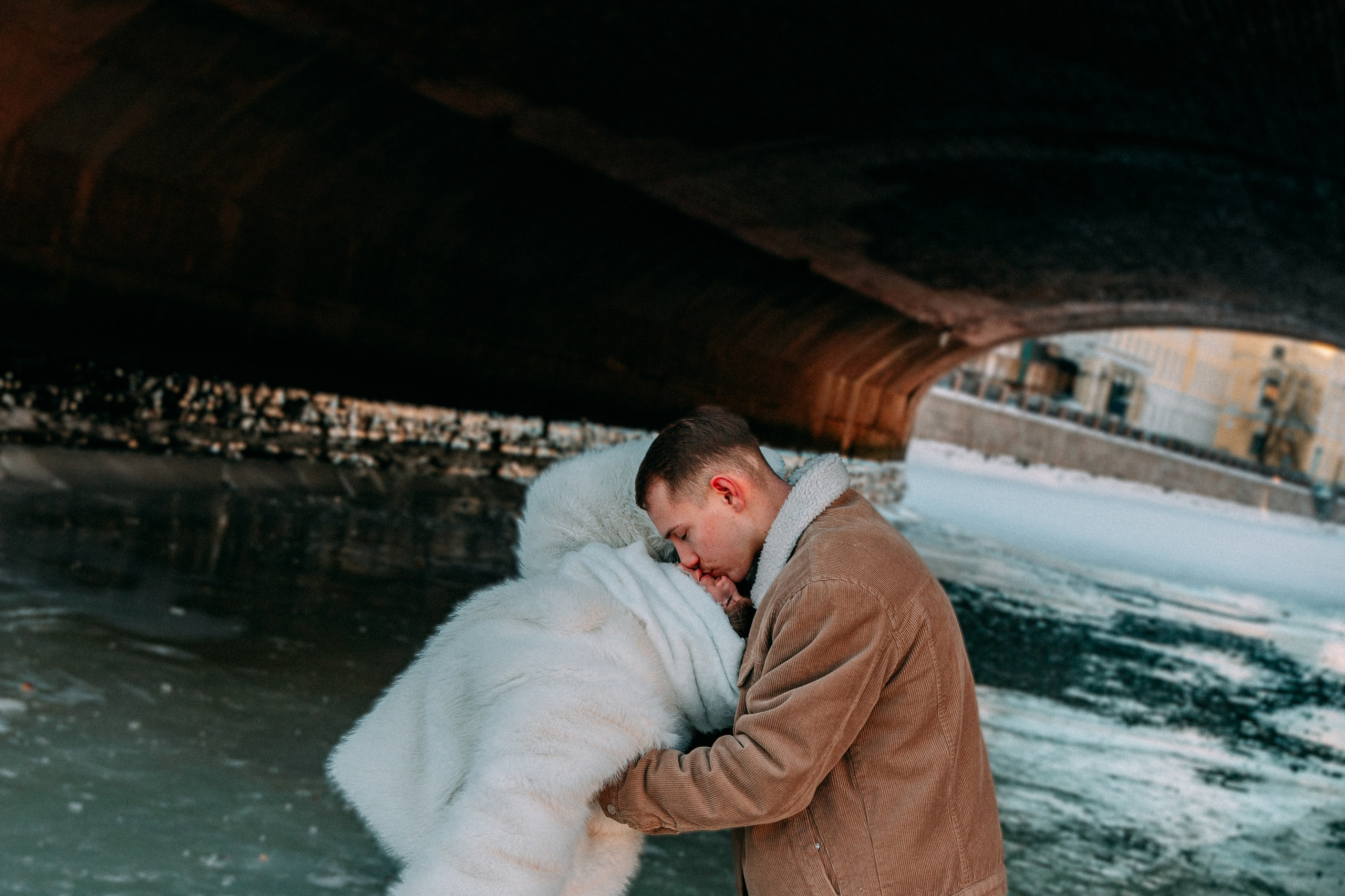 Лавстори на льду по рекам и каналам Санкт-Петербурга