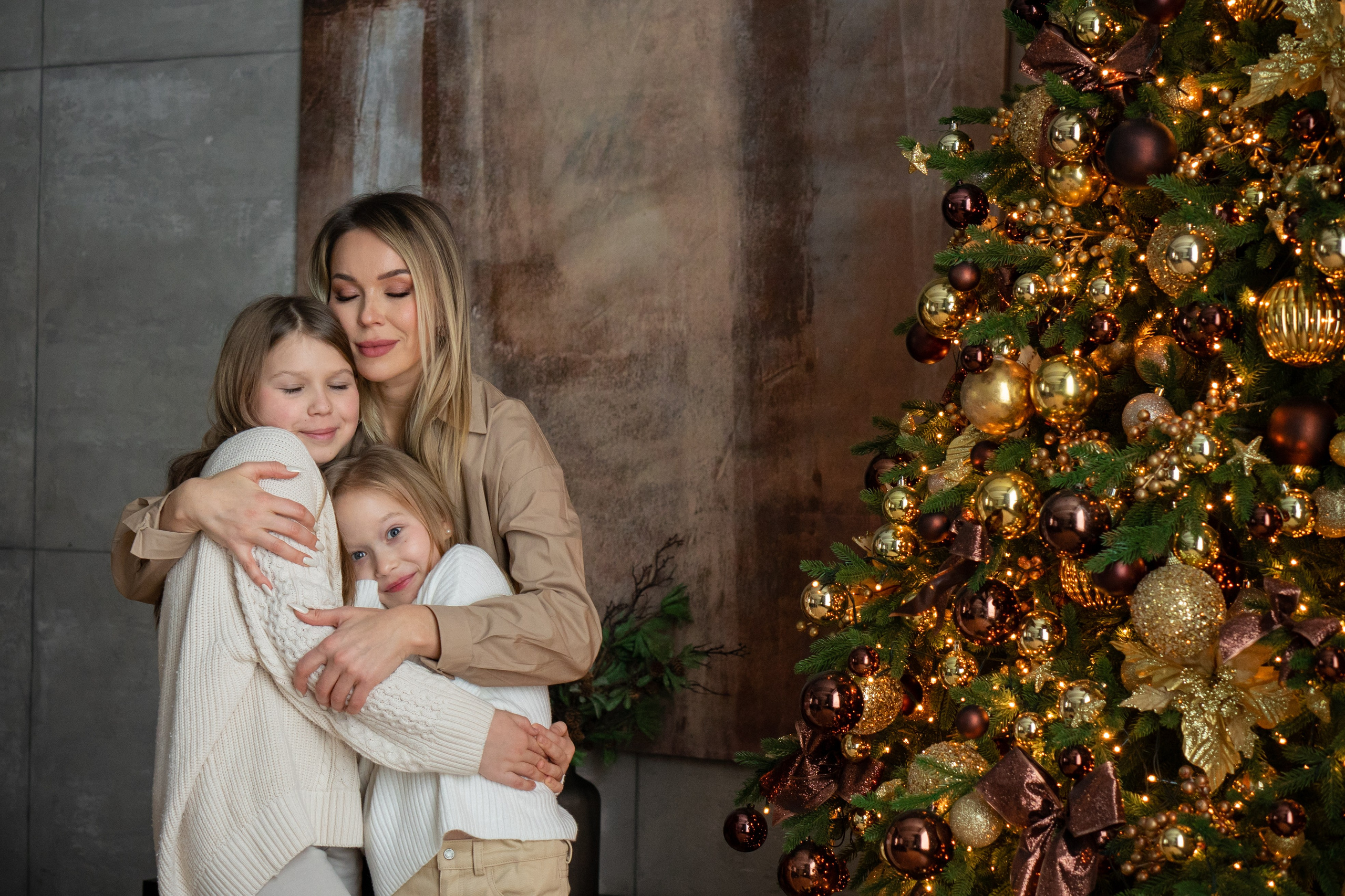 Семья К. Новогодняя история в студии. Фотограф Ольга Игорева