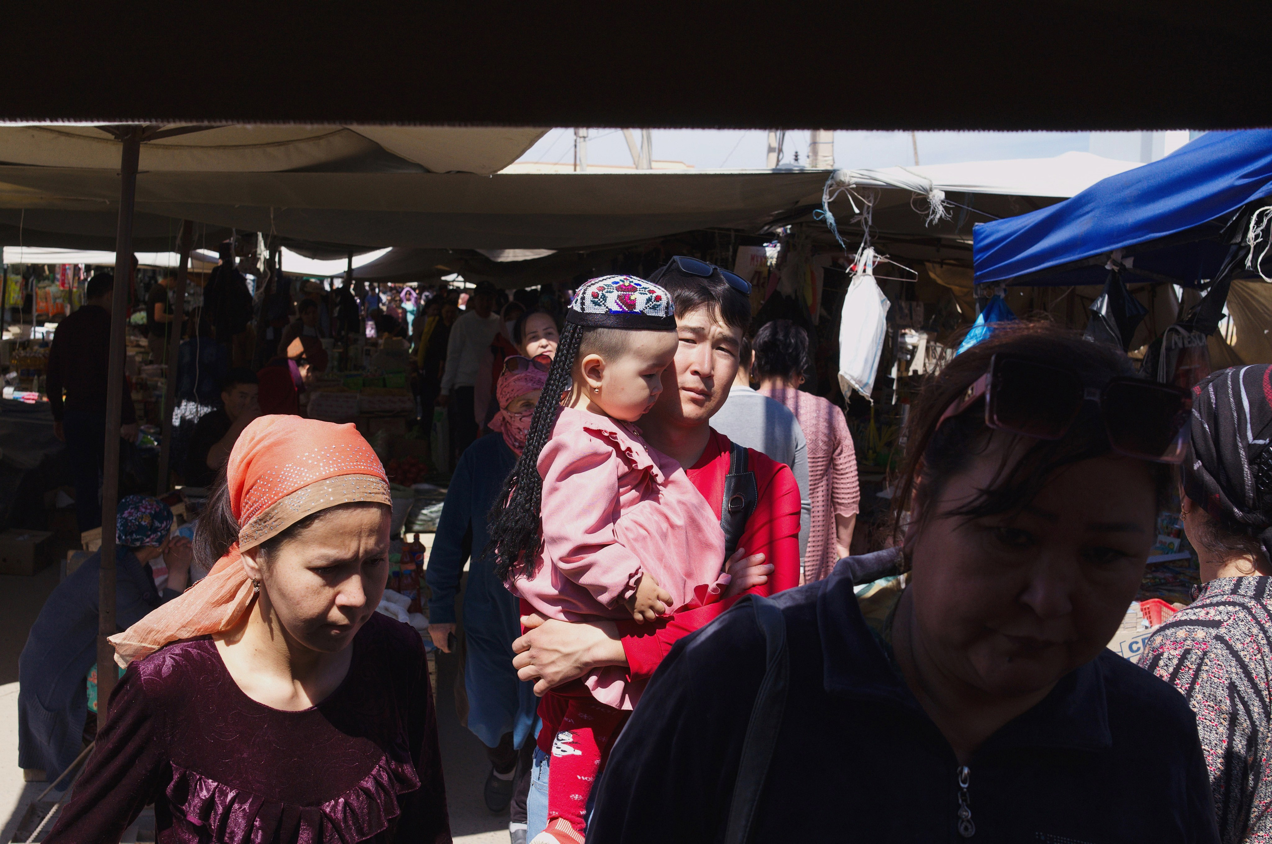 The Big Dehkan Bazaar in Nokis is the busiest place in the city. Grocery stores are used less often here than the market