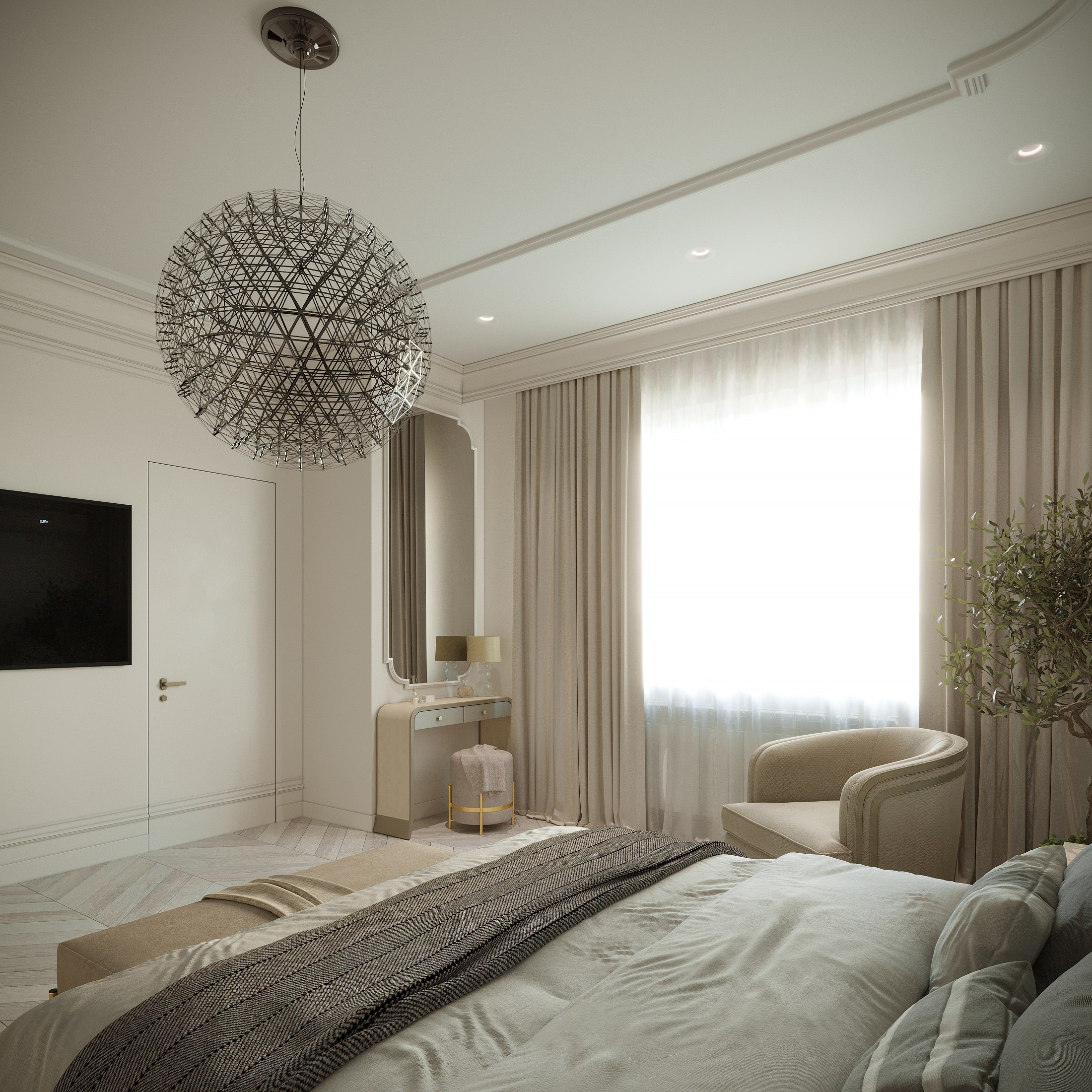 Two-Story House Interior Design — Modern Elegance with Classic Touches. 3D INTERIOR AND ARCHITECTURE VISUALIZATION