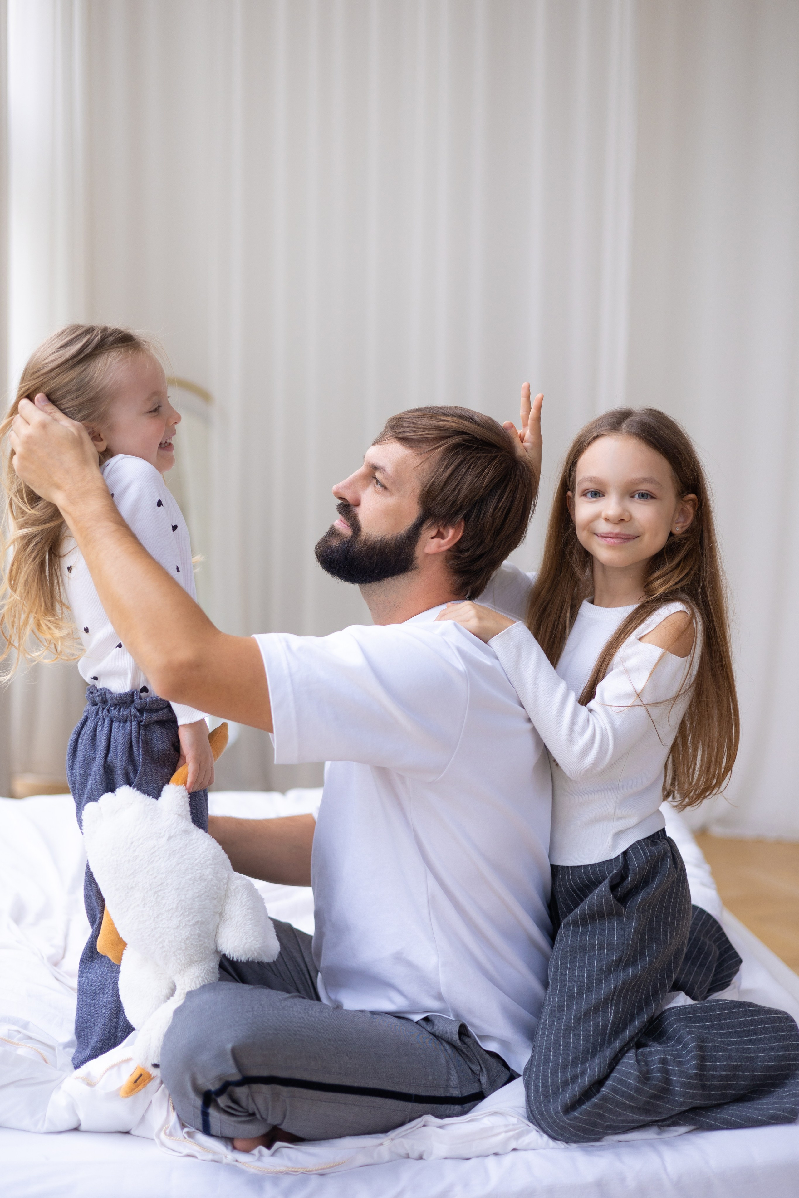 Антон с дочками. СЕМЕЙНАЯ ФОТОСЕССИЯ МОСКВА