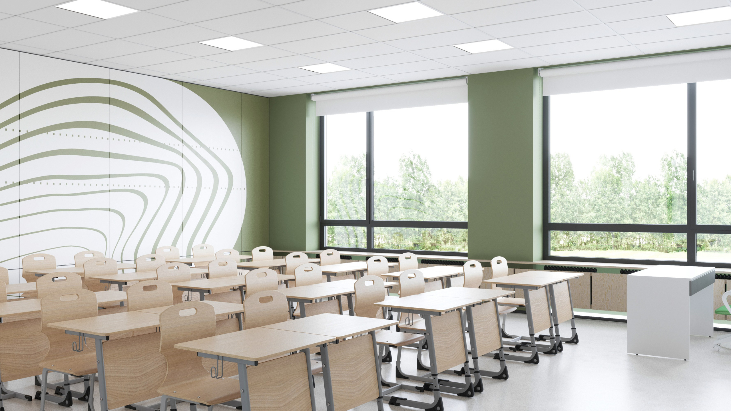 Школа в. Архитектурные интерьеры