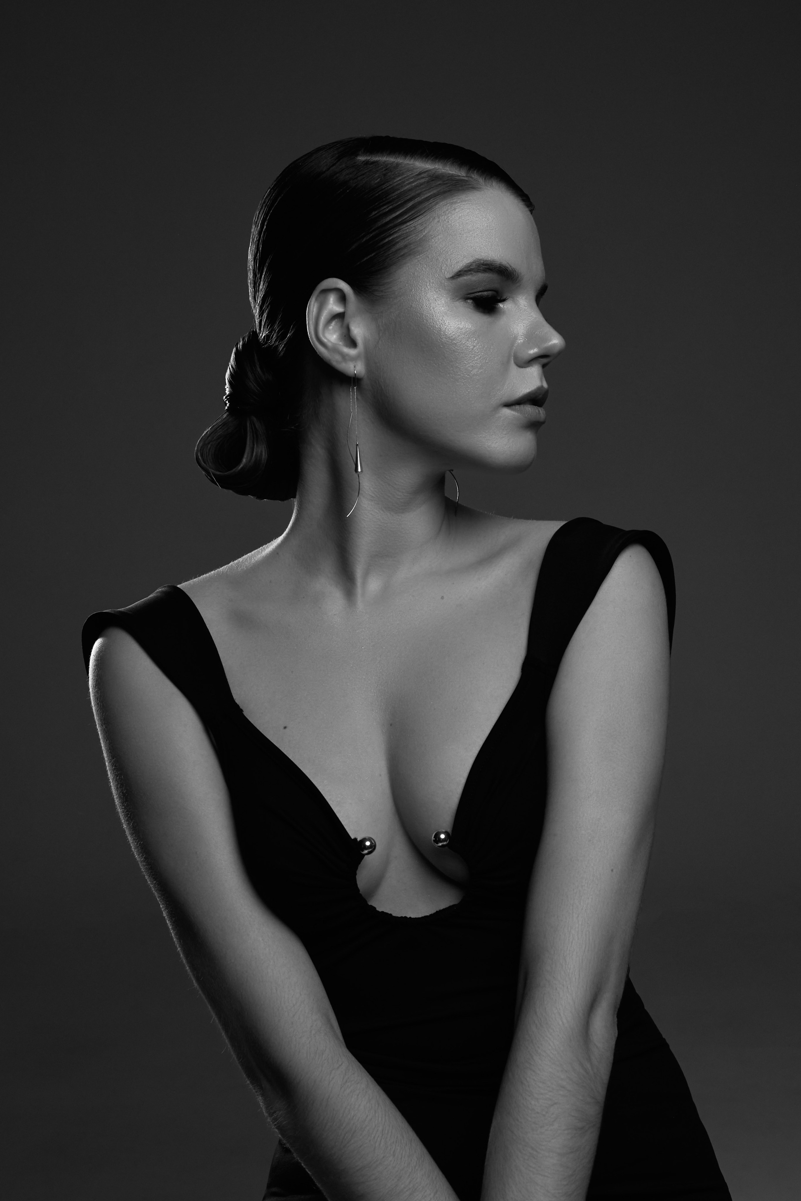 Черно-белая элегантная фотосессия. Анна Потявина. Фотограф Москва