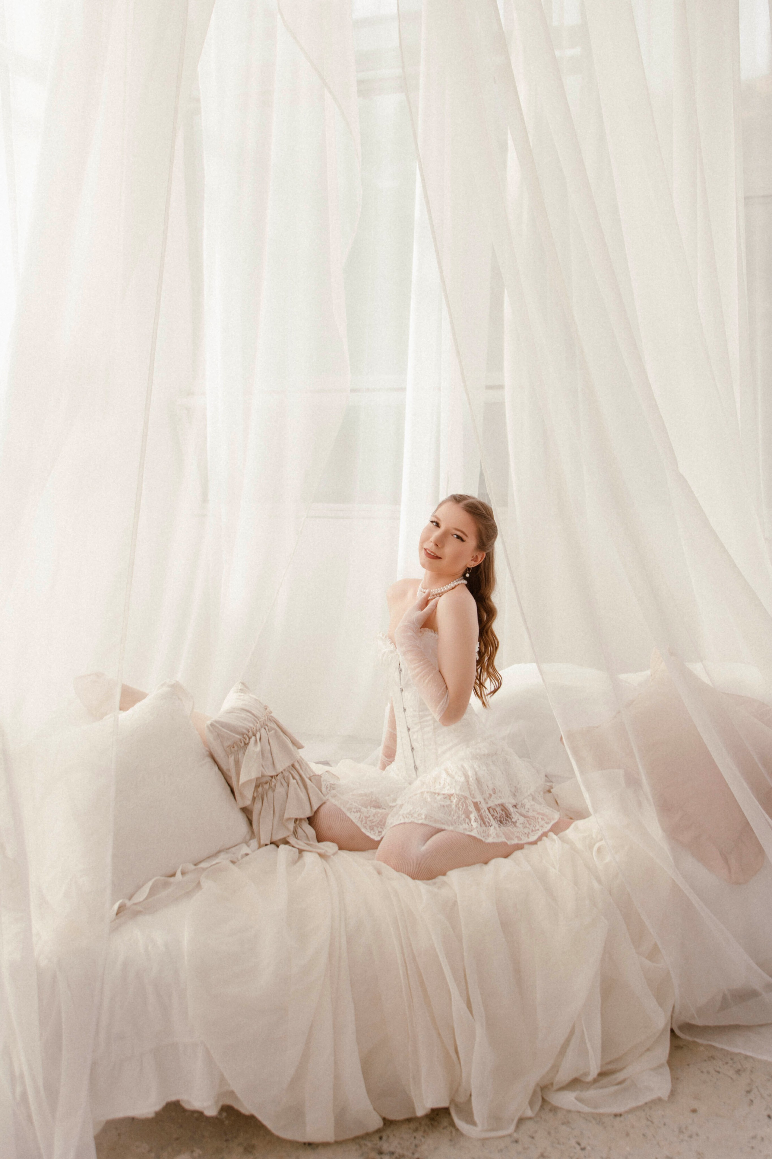 Марина. Фотосессия в студии, винтаж, женская съемка. Фотограф Ксения Третьякова, Санкт-Петербург