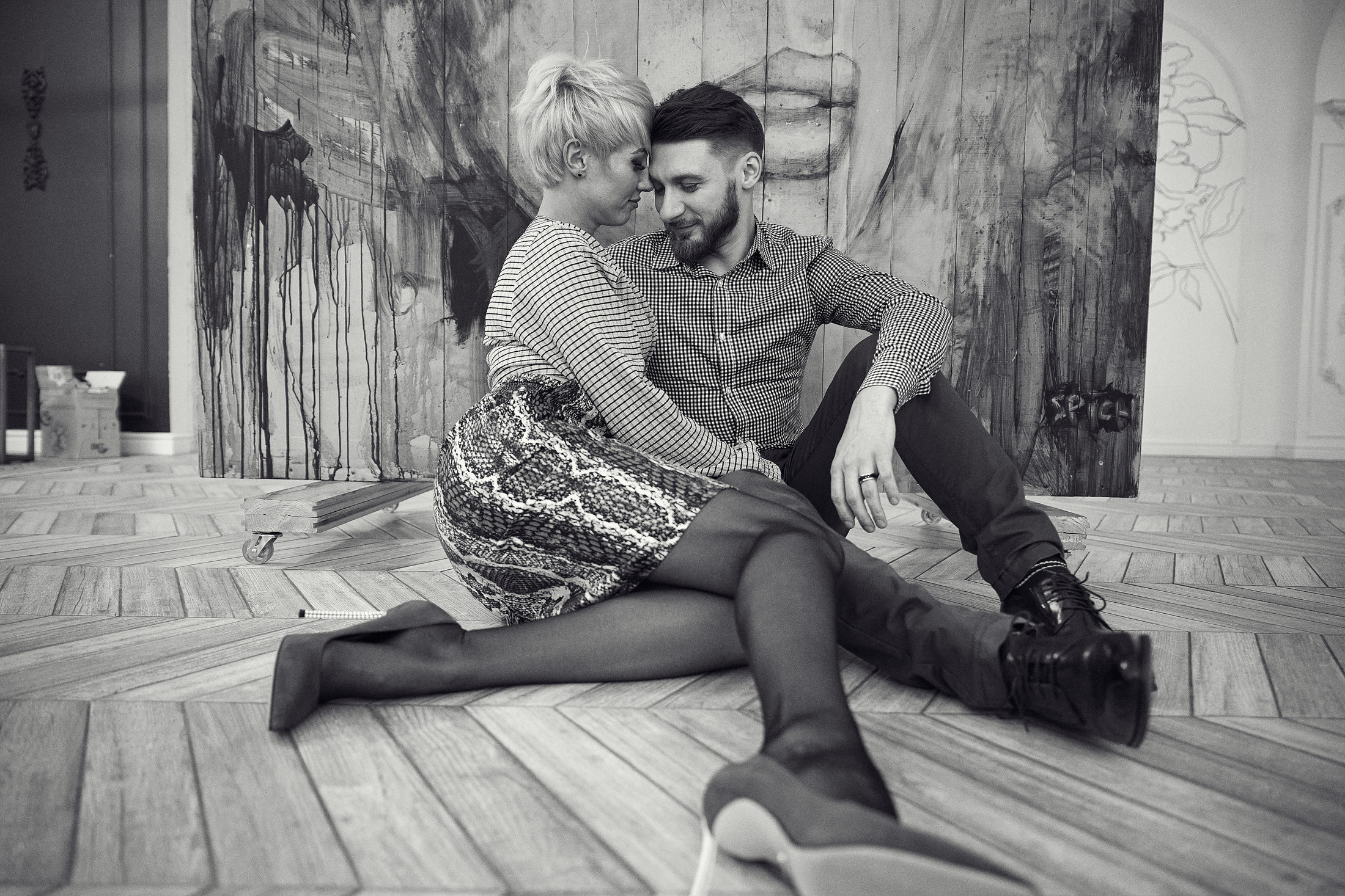 Фотосессия в студии для пары. Свадебный фотограф Антон Артюшин. Работаю в Нижнем Новгороде и Москве