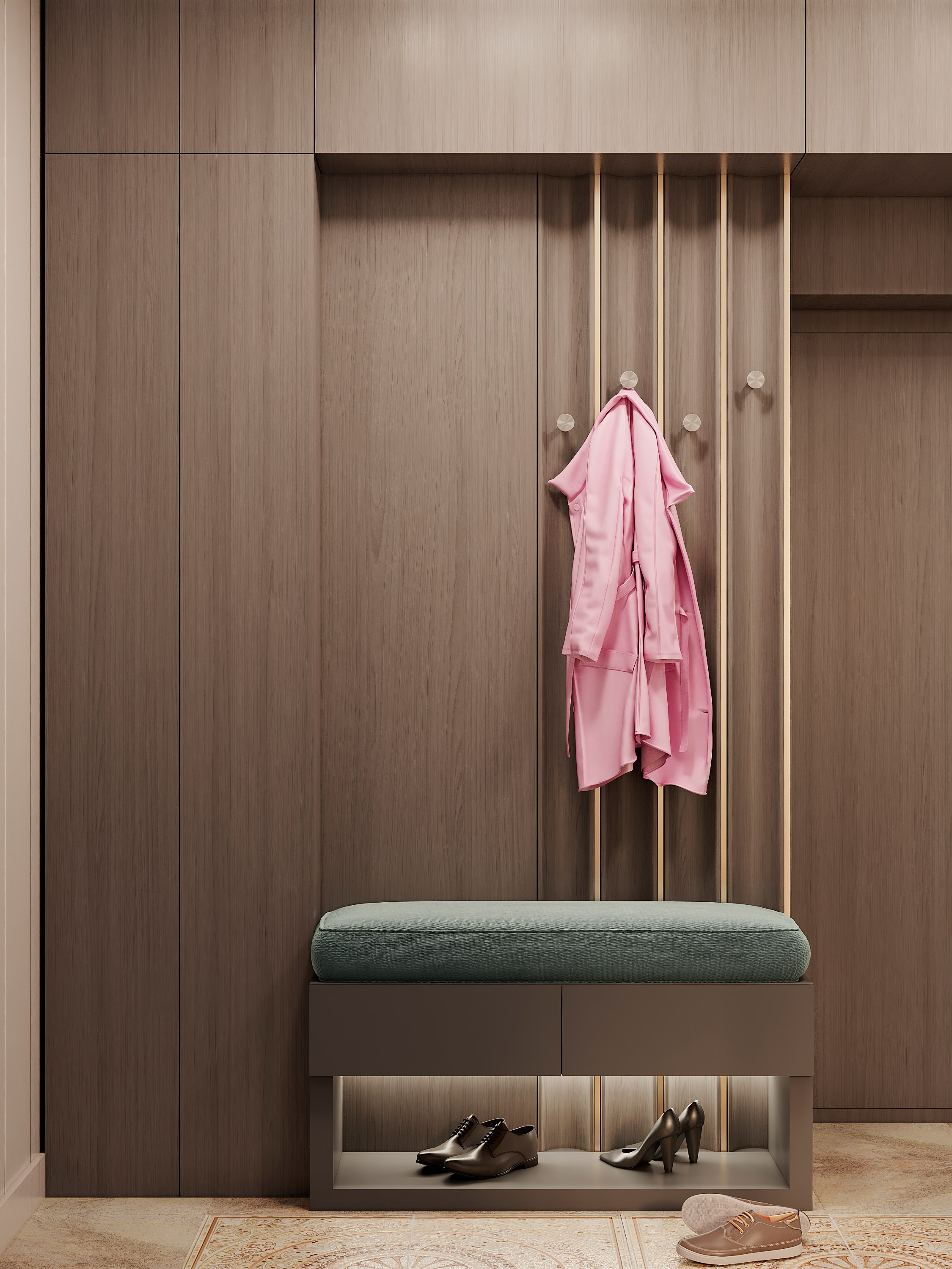 Квартира с фисташковой кухней для молодой девушки г. Москва. Батракова Наталья дизайнер интерьеров Санкт-Петербург Москва Архангель