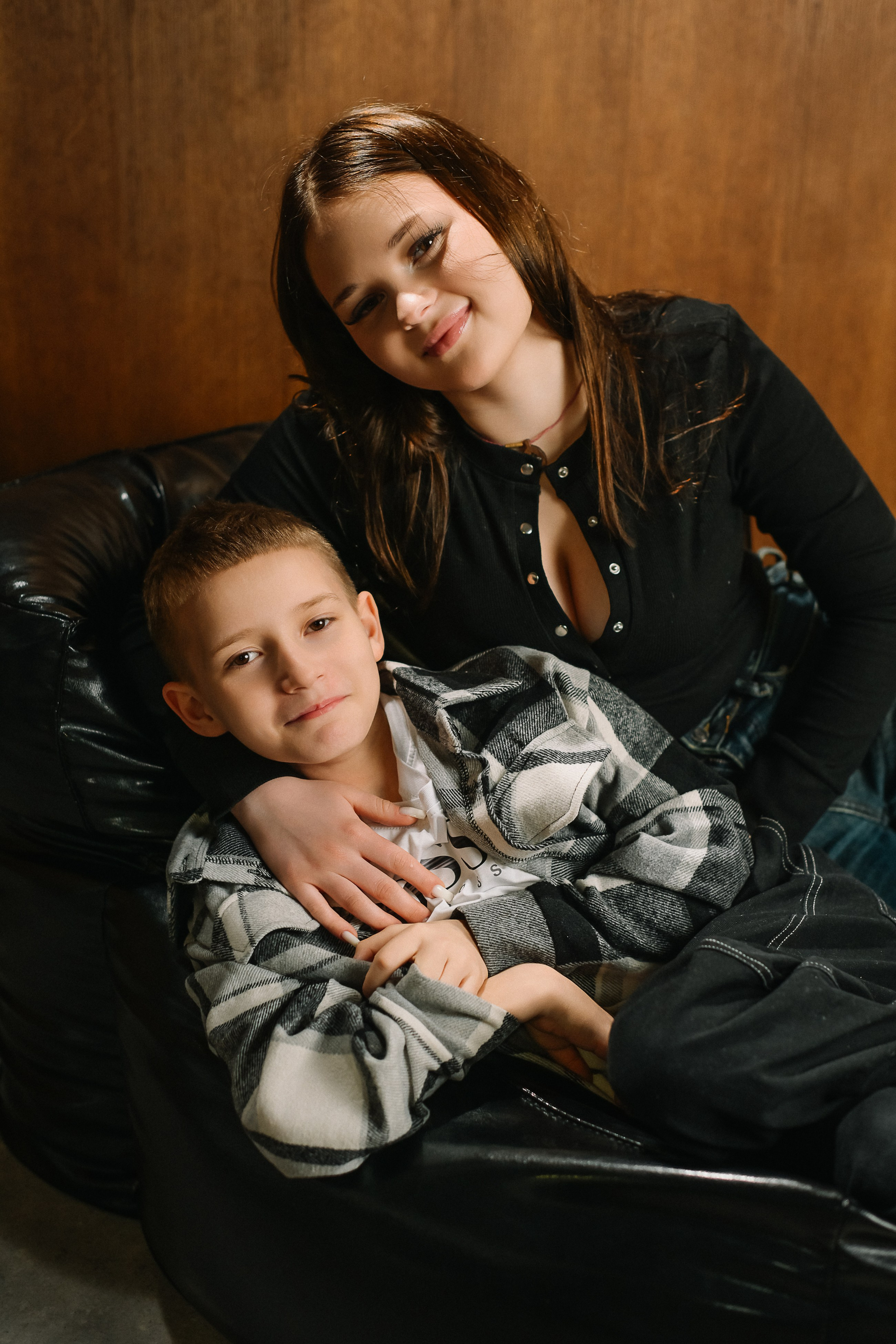 Александра с детьми