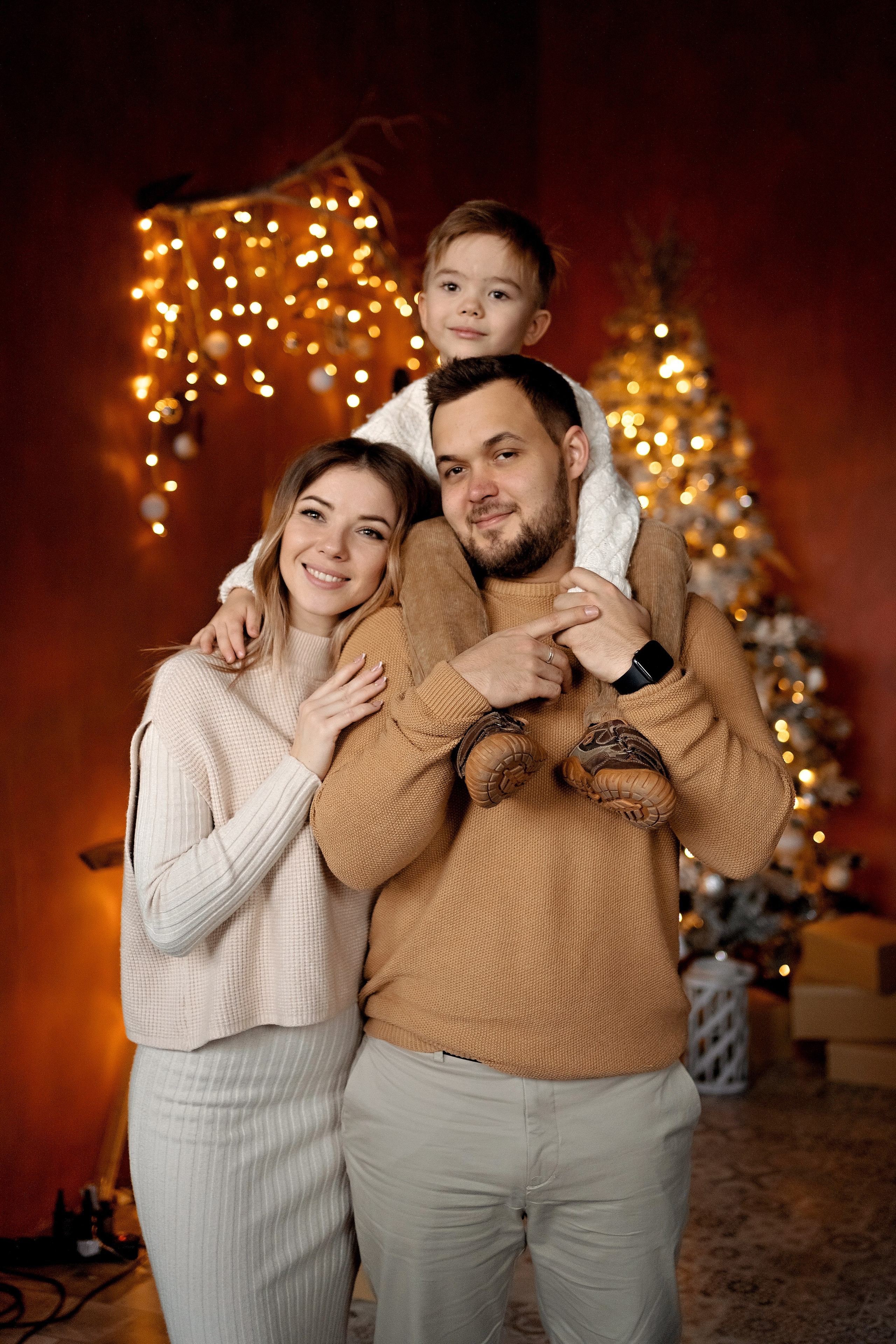 Новогодняя семейная фотосессия. Семейный и детский фотограф в Москве Екатерина Офицерова