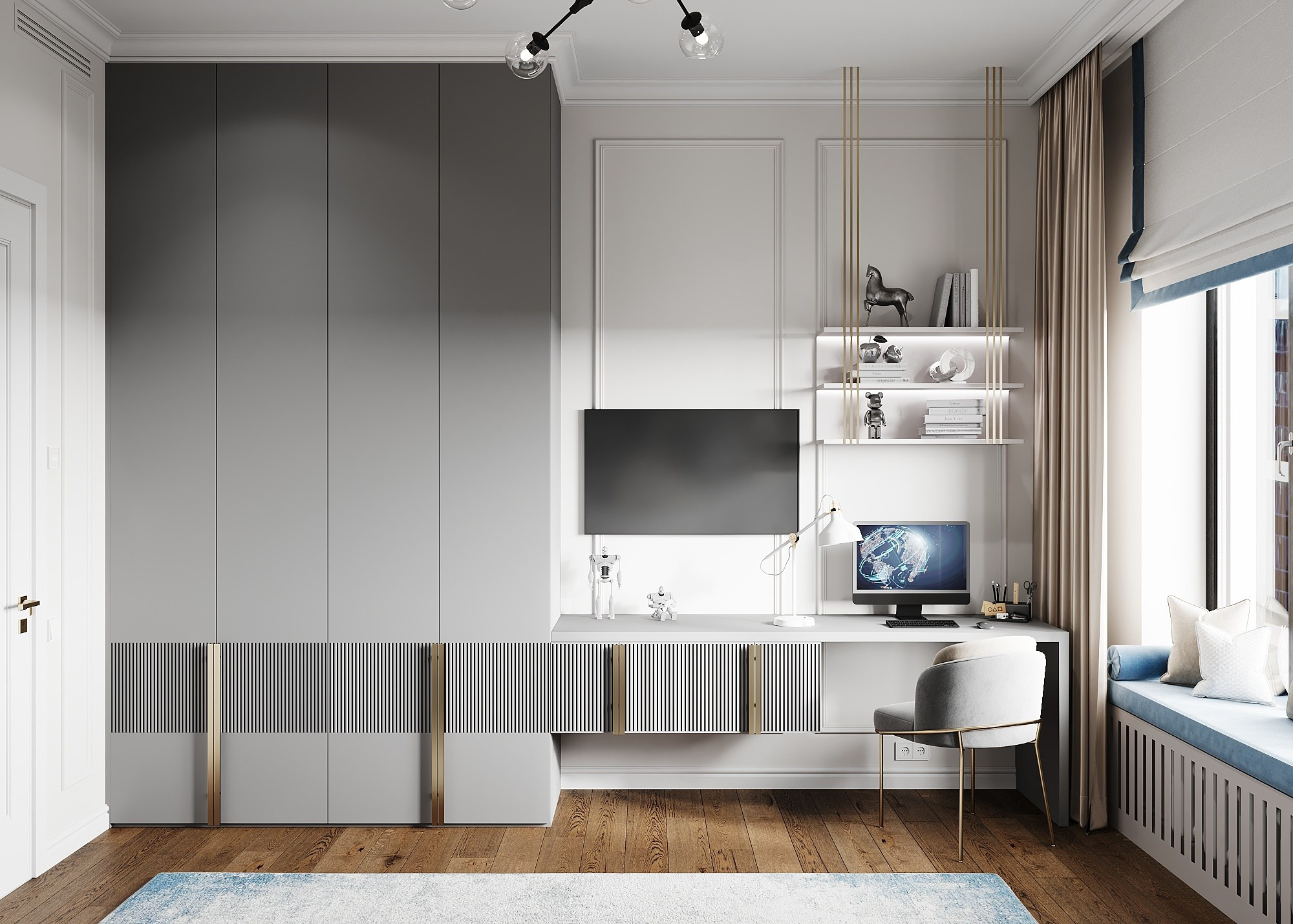 RESIDENCE WEST GARDEN, MOSCA. Irina Balykina — Interior 3D Visualisation