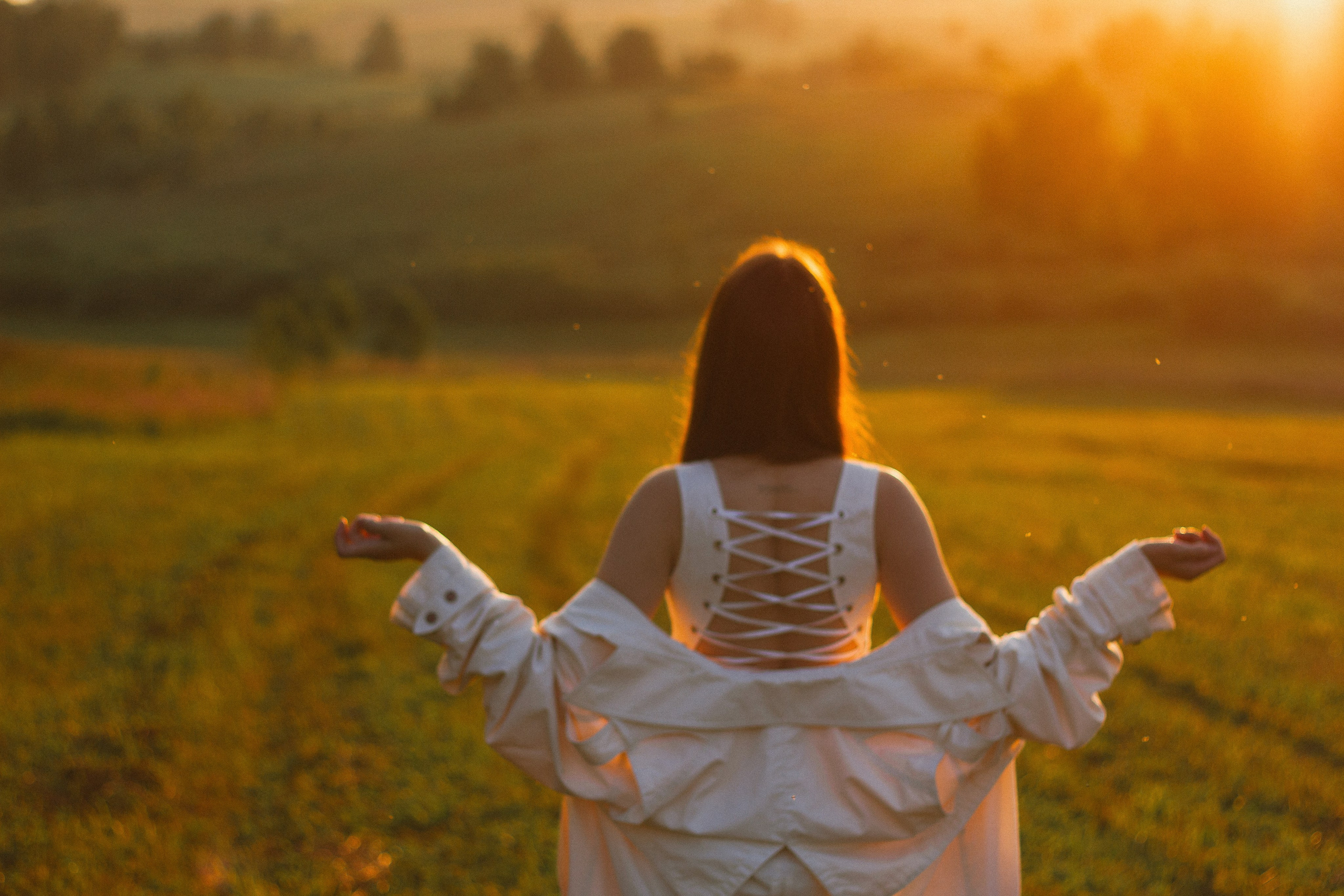 Оля, закат. Анастасия Дубцова. Фотограф в Кемерово