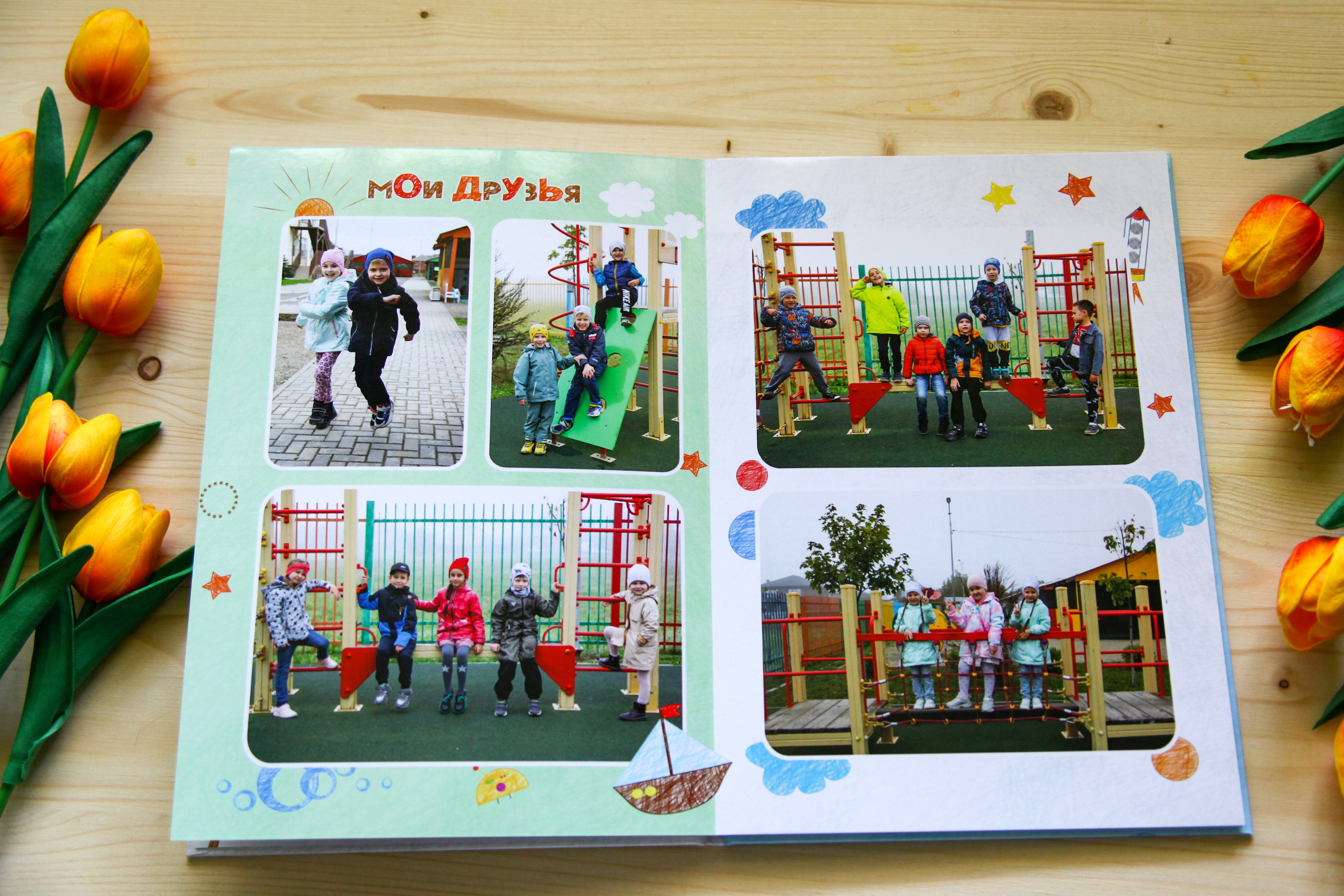 Образцы выпускных фотокниг для детского сада. Детский школьный и семейный фотограф в Краснодаре
