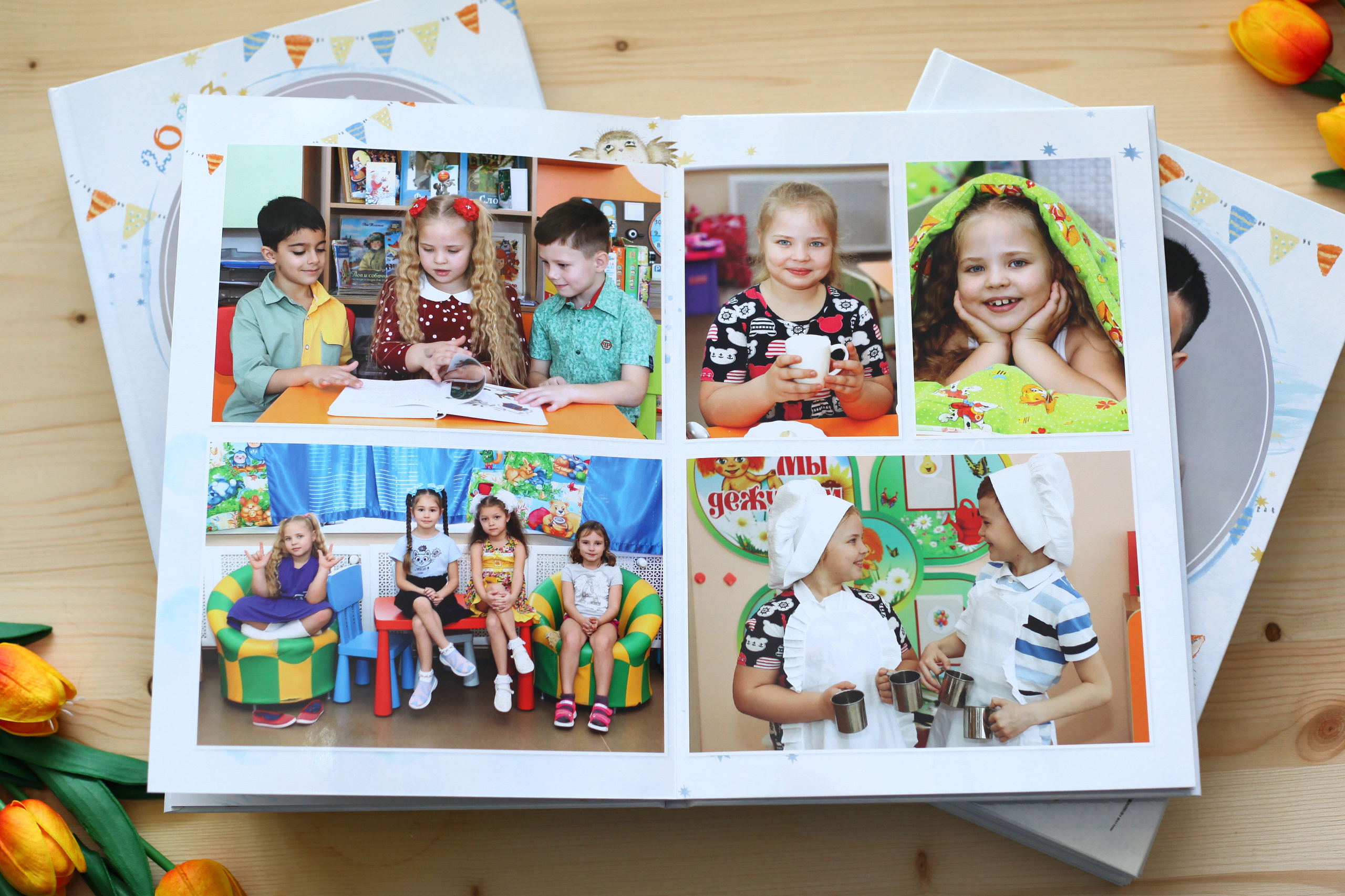 Образцы выпускных фотокниг для детского сада. Детский школьный и семейный фотограф в Краснодаре