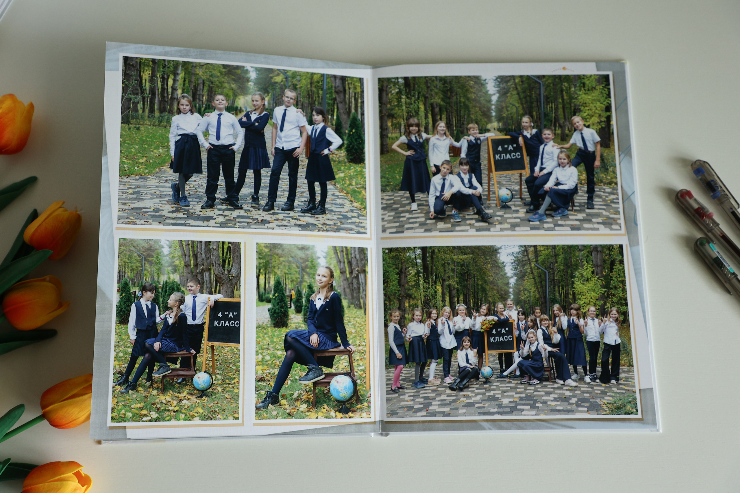 Варианты фотокниг для начальной и старшей школы. Детский школьный и семейный фотограф в Краснодаре