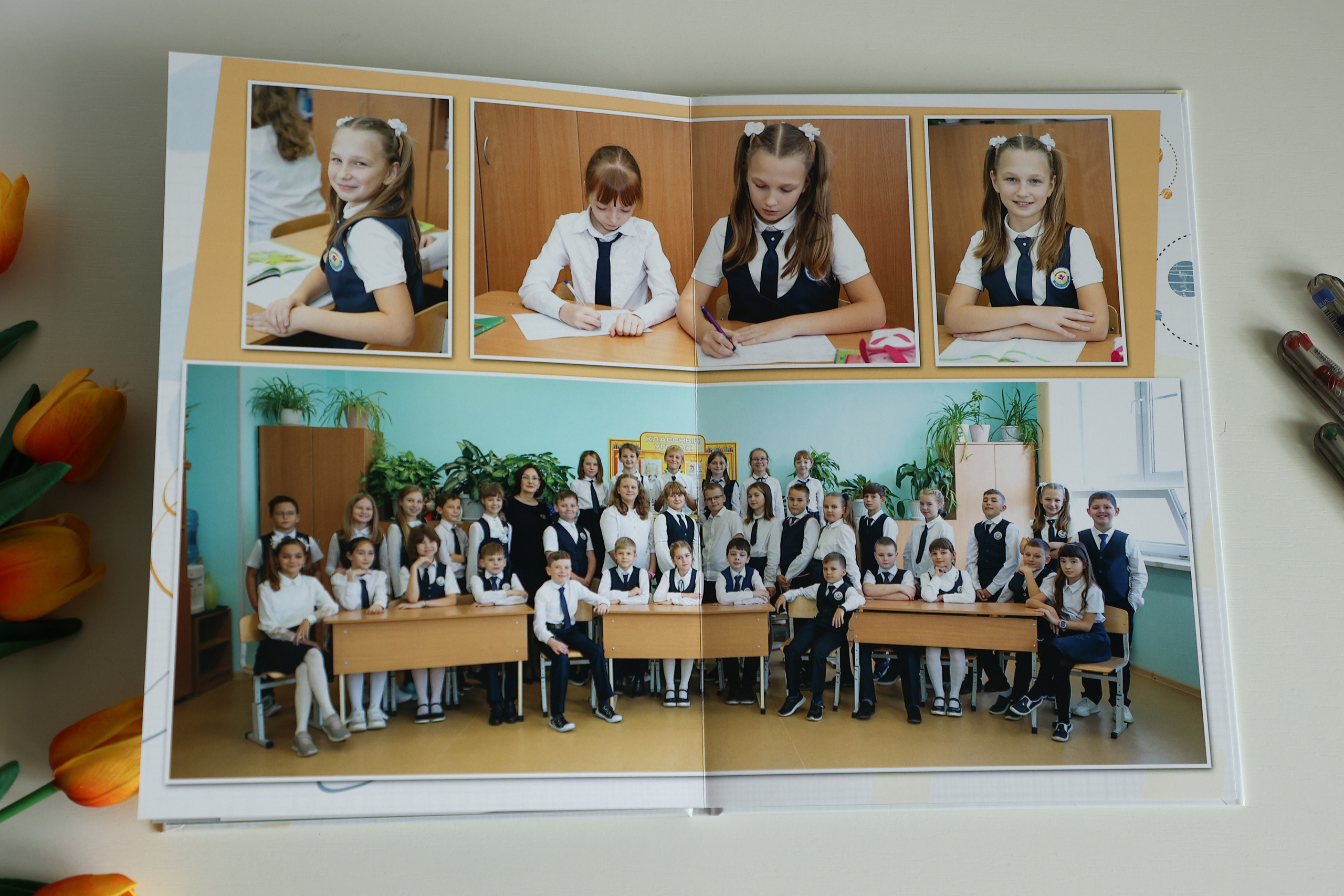 Варианты фотокниг для начальной и старшей школы. Детский школьный и семейный фотограф в Краснодаре