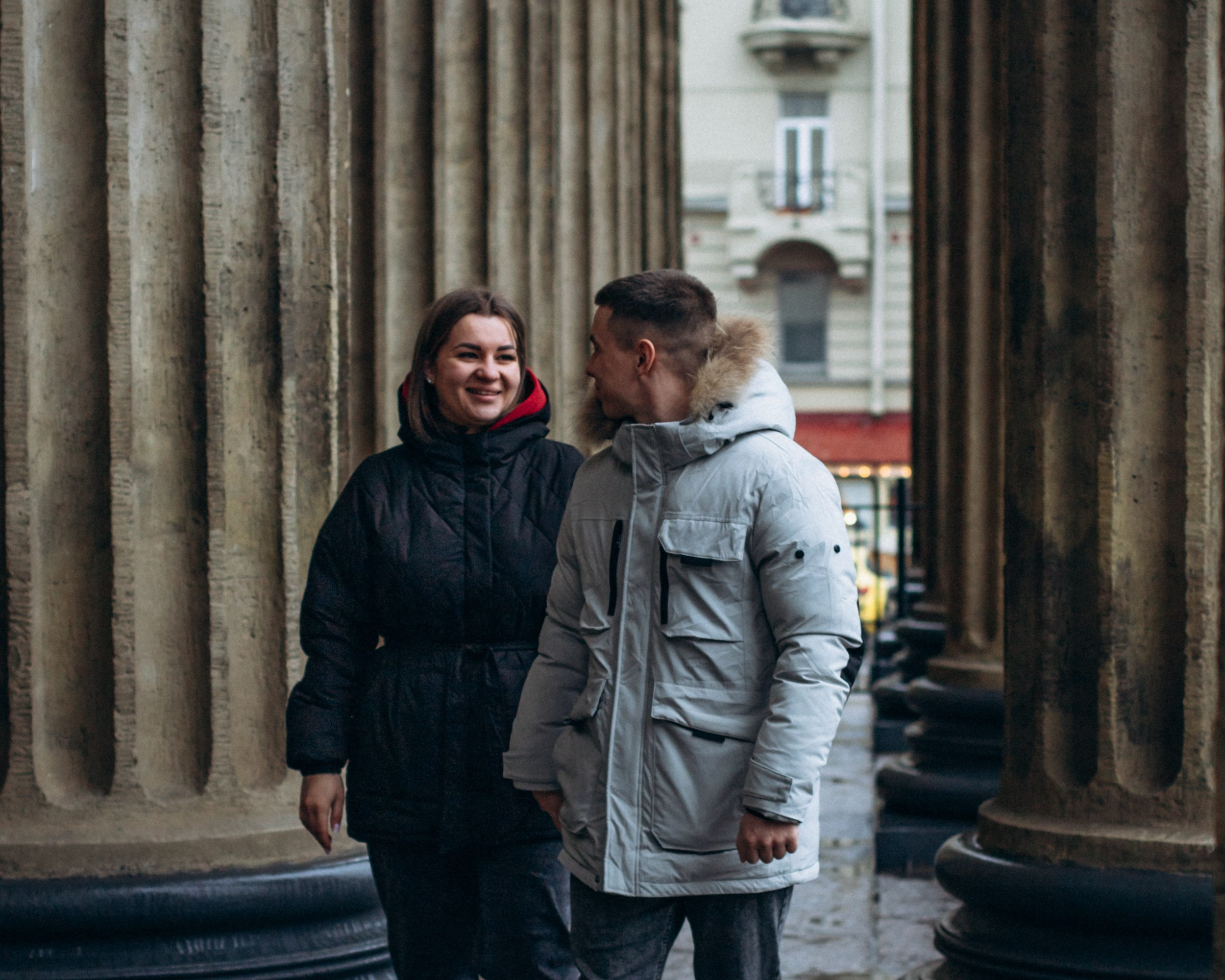 Иван и Полина в марте. Фотопрогулка в Петербурге. Индивидуальный и семейный фотограф в Санкт-Петербурге