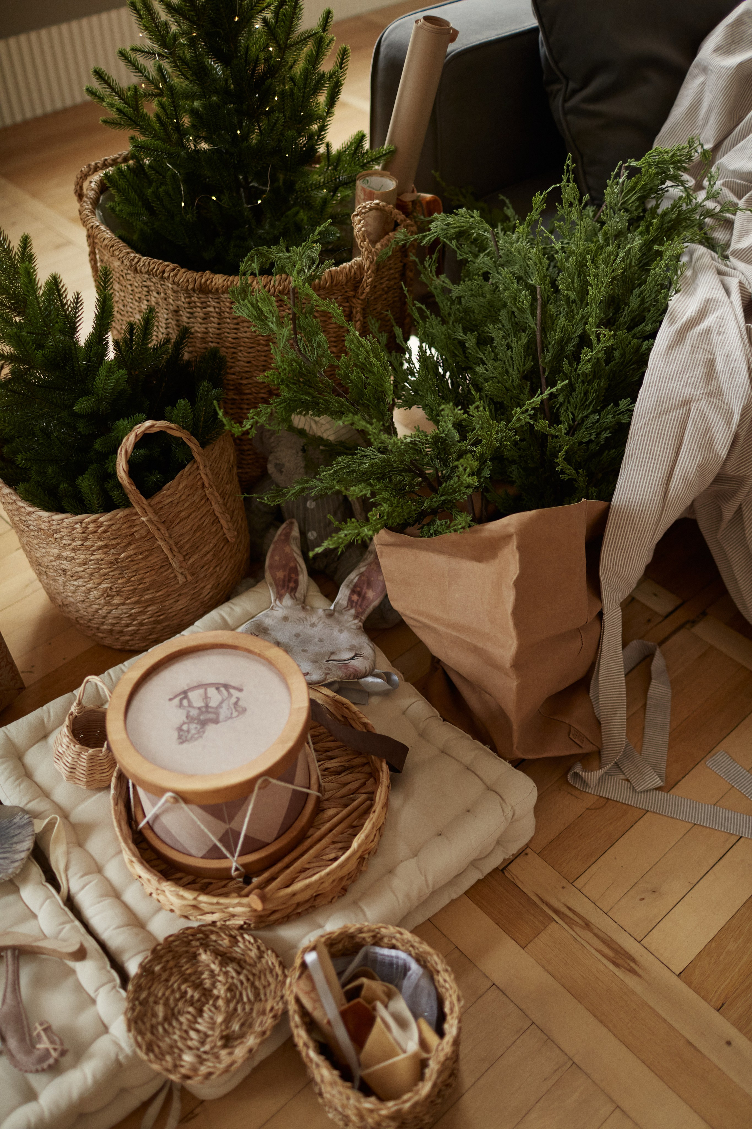 Новогодний интерьер фотостудии «Паркет», город Краснодар. Семейный и детский фотограф в Краснодаре Анна Трашкова