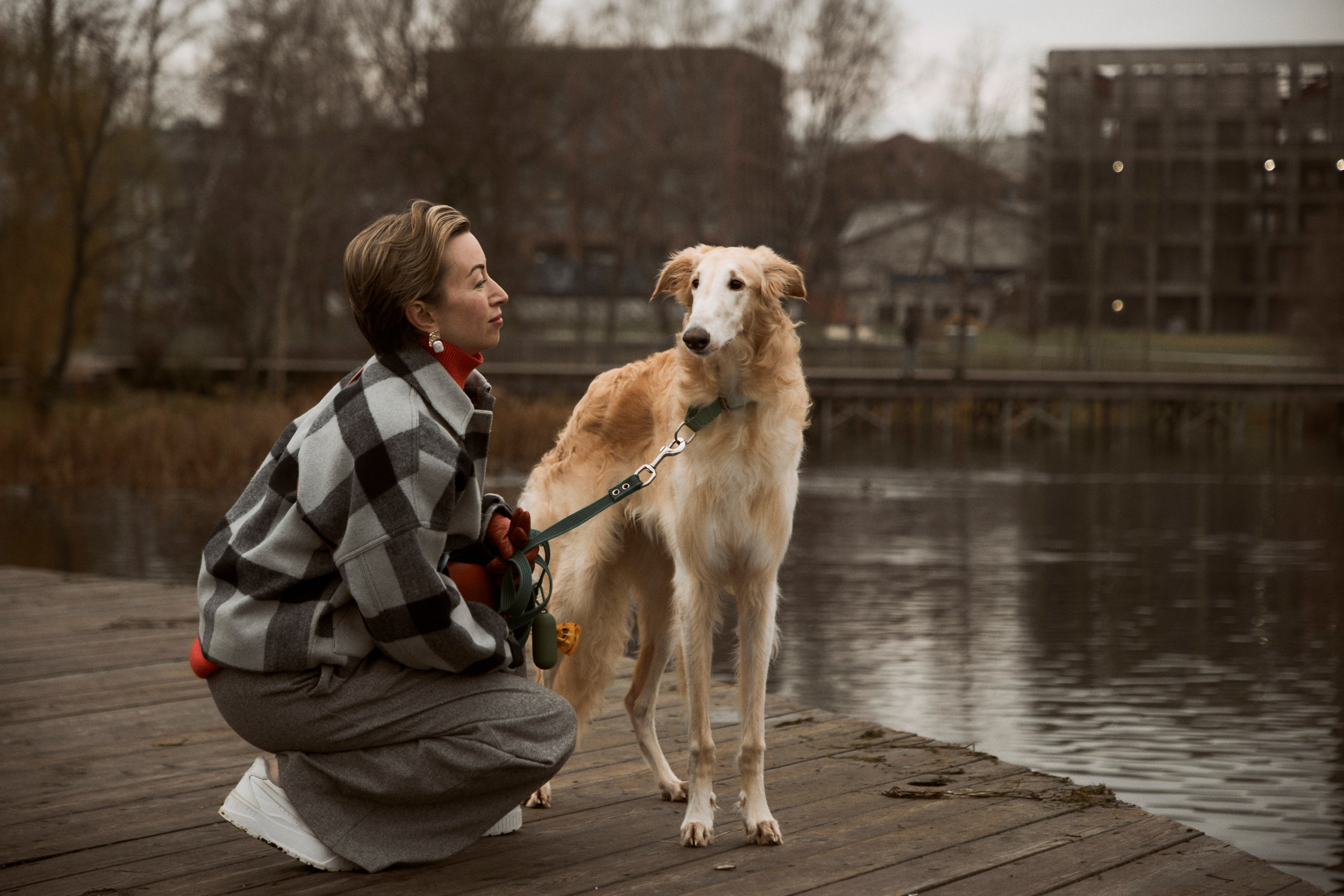 Фотосессия в сколковском парке с собакой. Анна Потявина. Фотограф Москва