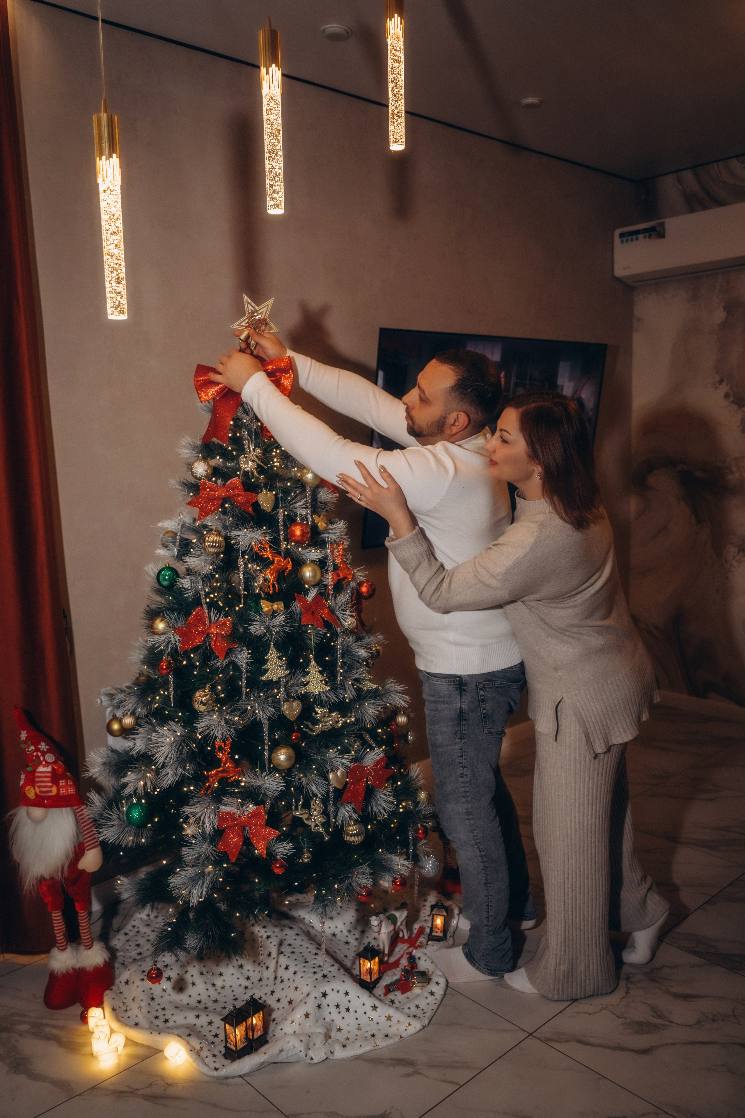 Семья Киприяновы, Новый год дома. Семейный фотограф в Белгороде Амелина Алина