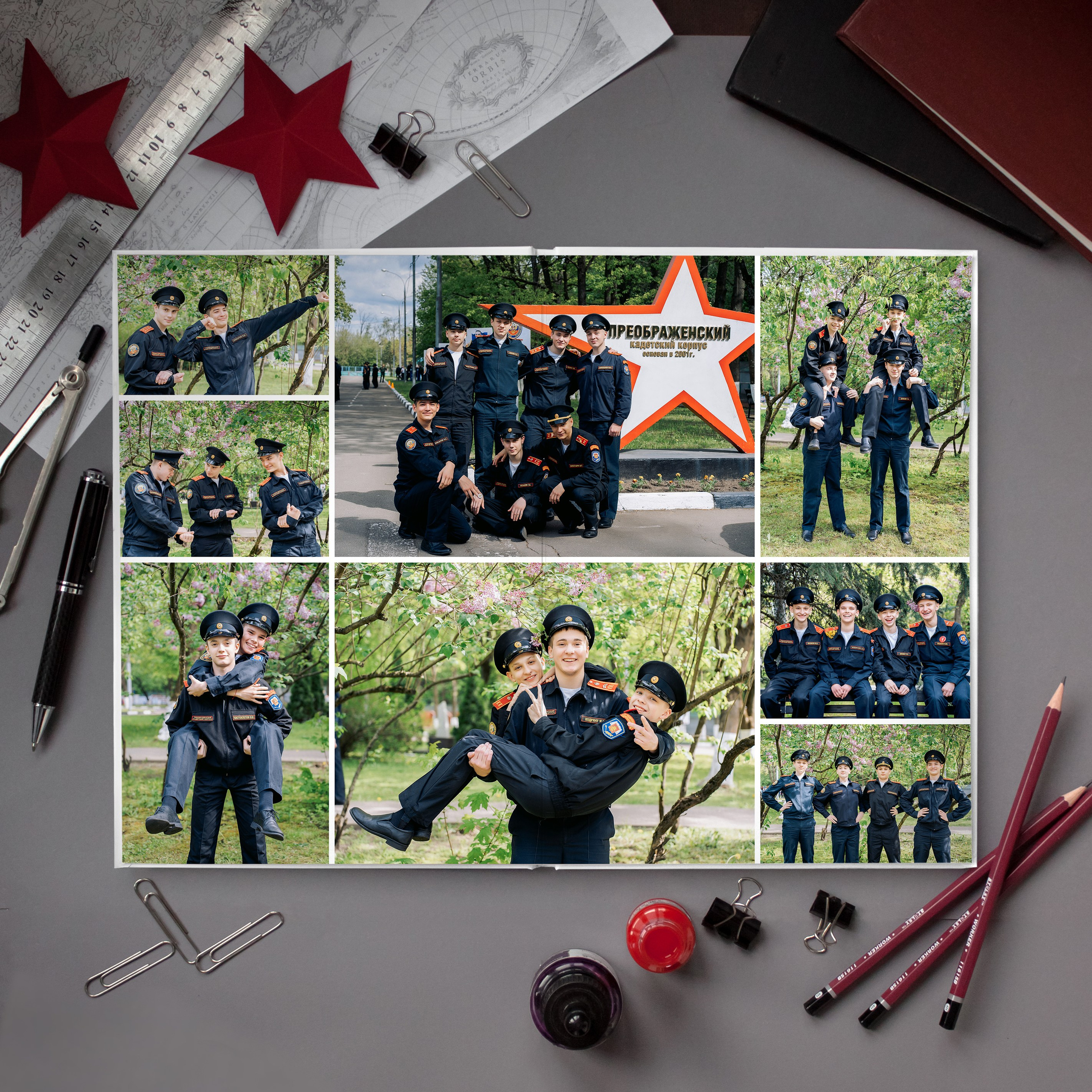 Кадетский альбом 10 разворотов. Фотограф Казакова Анастасия
