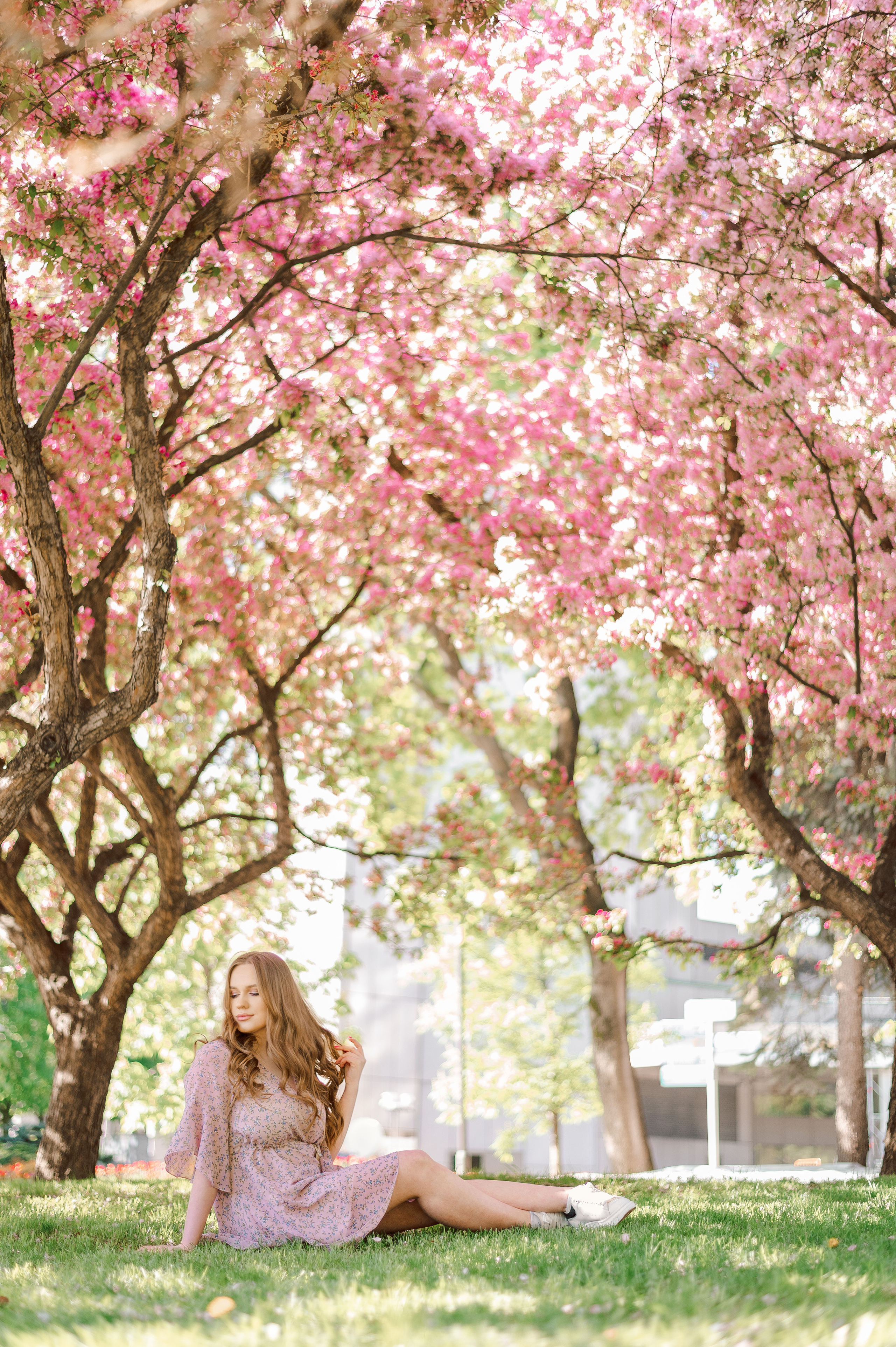 Фотосессия в розовой яблоне для Саши. Фотограф в Москве и Московской области Таня Яблочкина