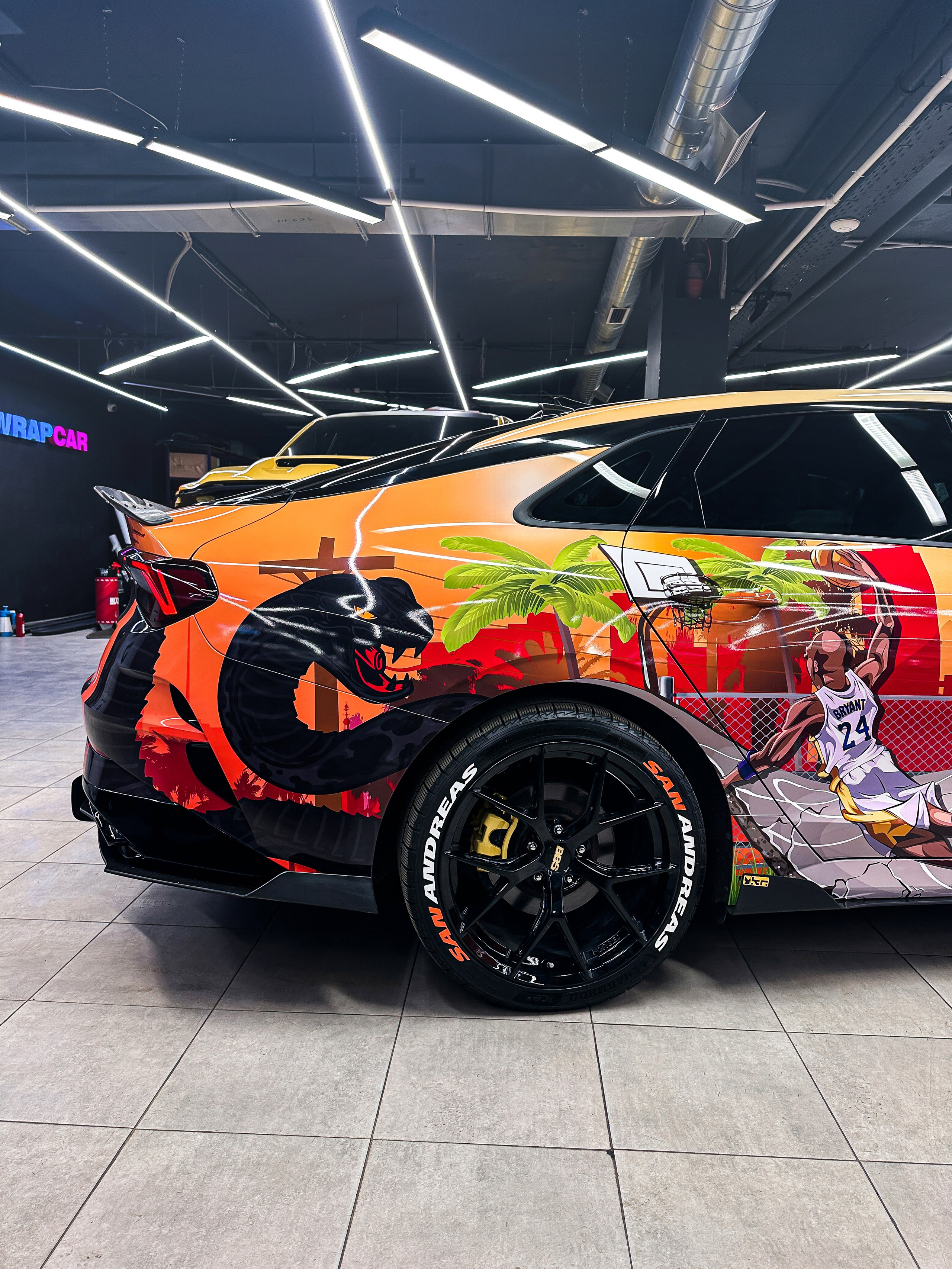 Винилография на KIA K5. Студия дизайна и оклейки авто Barmaley Design