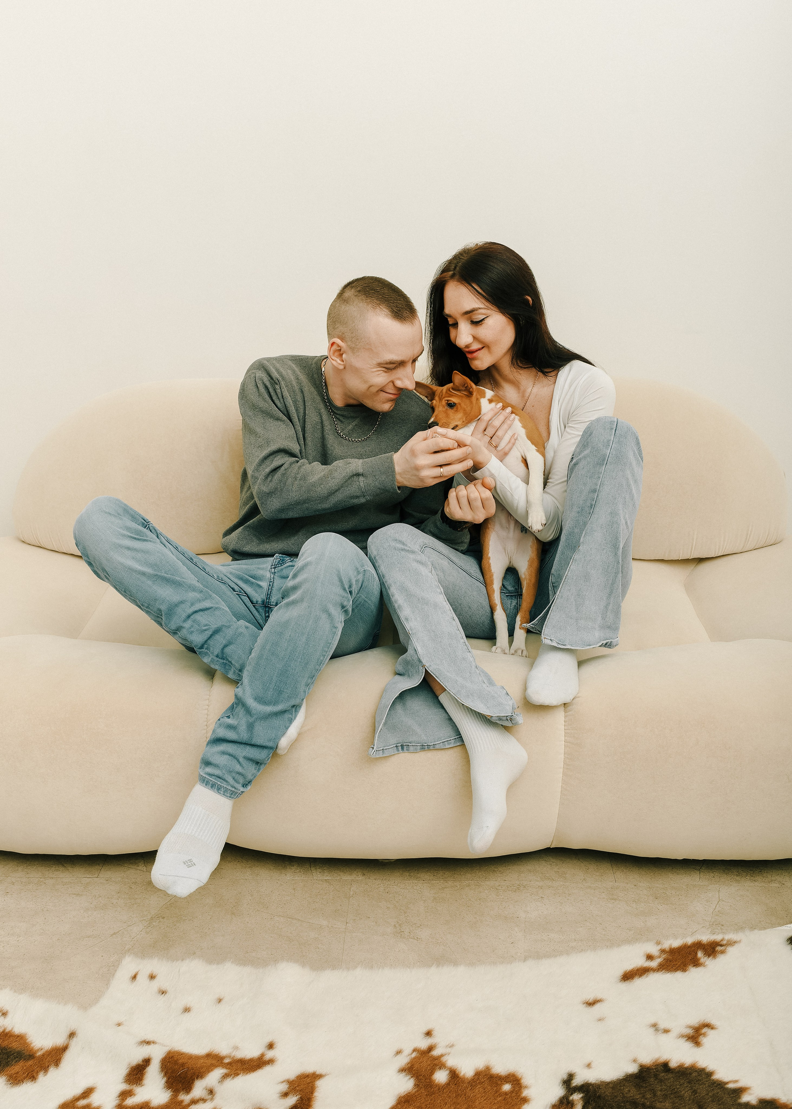 Ксения и Сергей — фотосессия в студии. Свадебный и портретный фотограф в Санкт-Петербурге Анна Демьянова