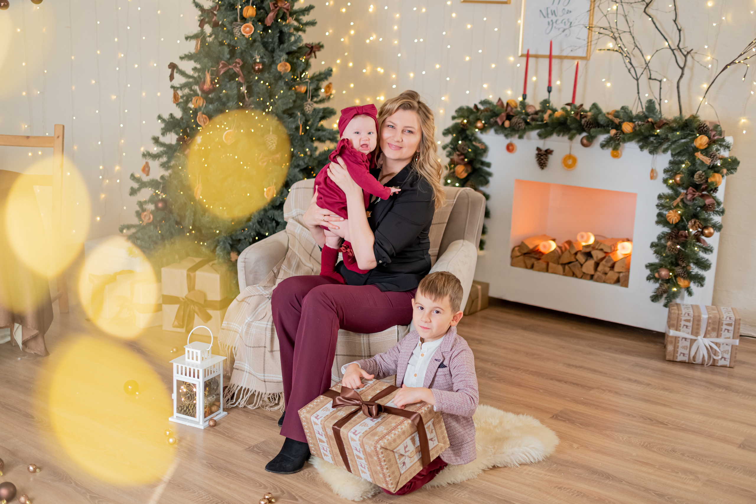 Новогодние фотосессии в студиях. Свадебный и семейный фотограф Екатерина Пушан. Москва, Балашиха, Железнодорожный, Солнечногорск