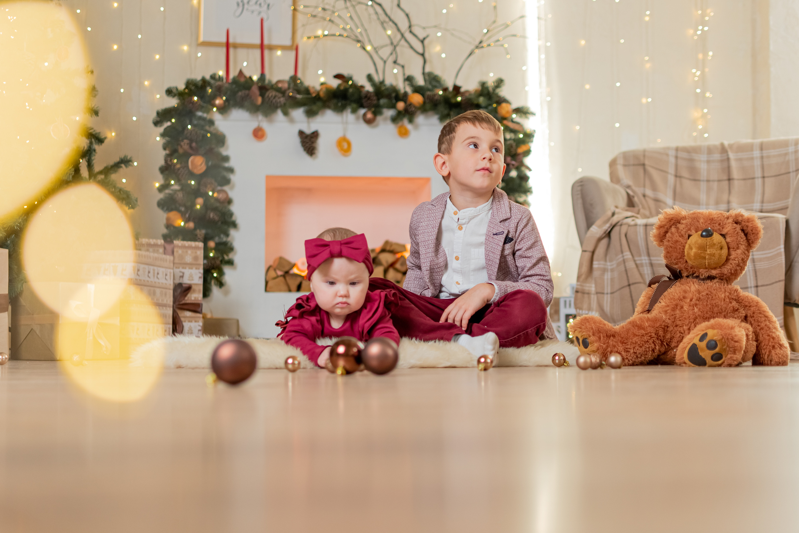 Новогодние фотосессии в студиях. Свадебный и семейный фотограф Екатерина Пушан. Москва, Балашиха, Железнодорожный, Солнечногорск