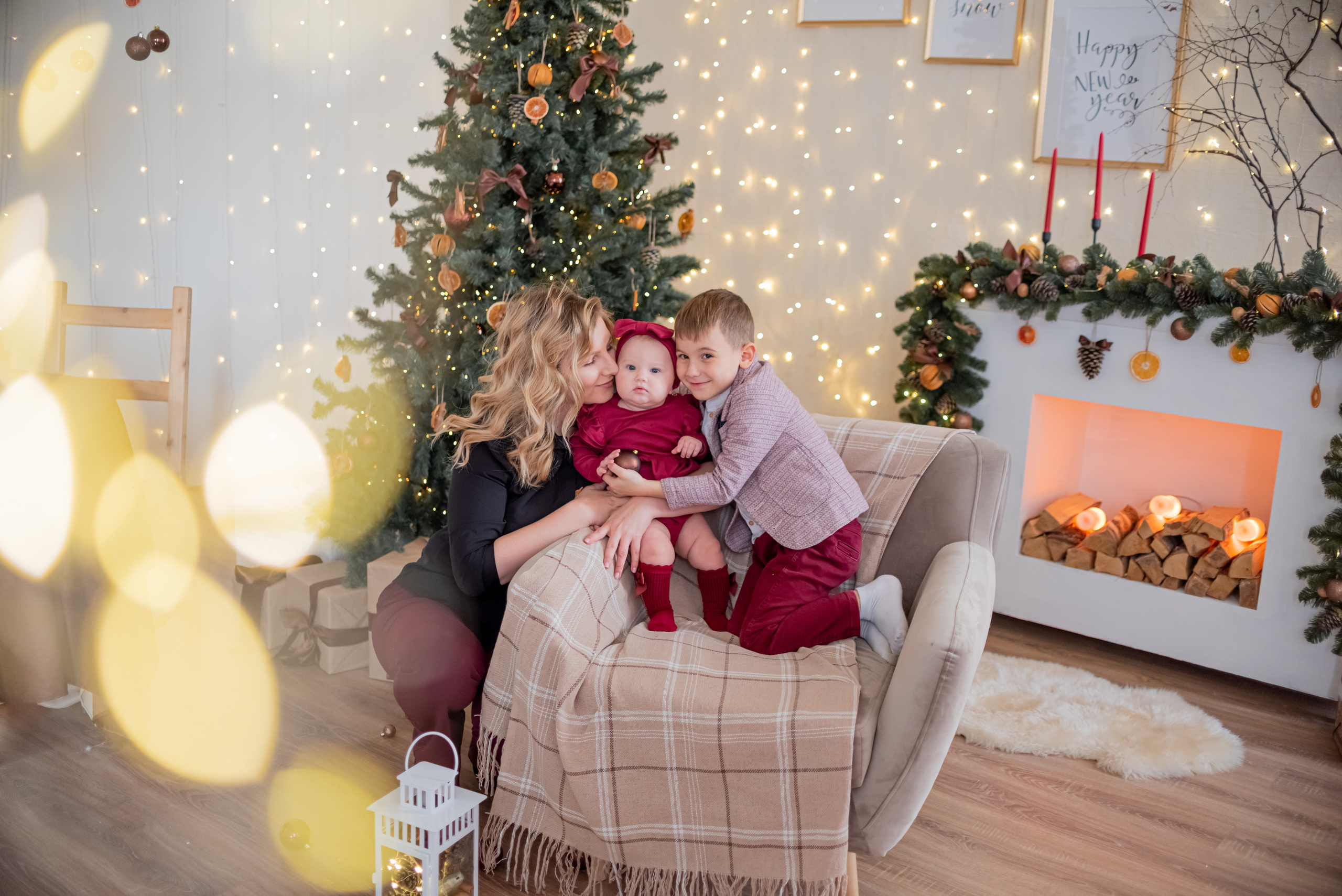 Новогодние фотосессии в студиях. Свадебный и семейный фотограф Екатерина Пушан. Москва, Балашиха, Железнодорожный, Солнечногорск