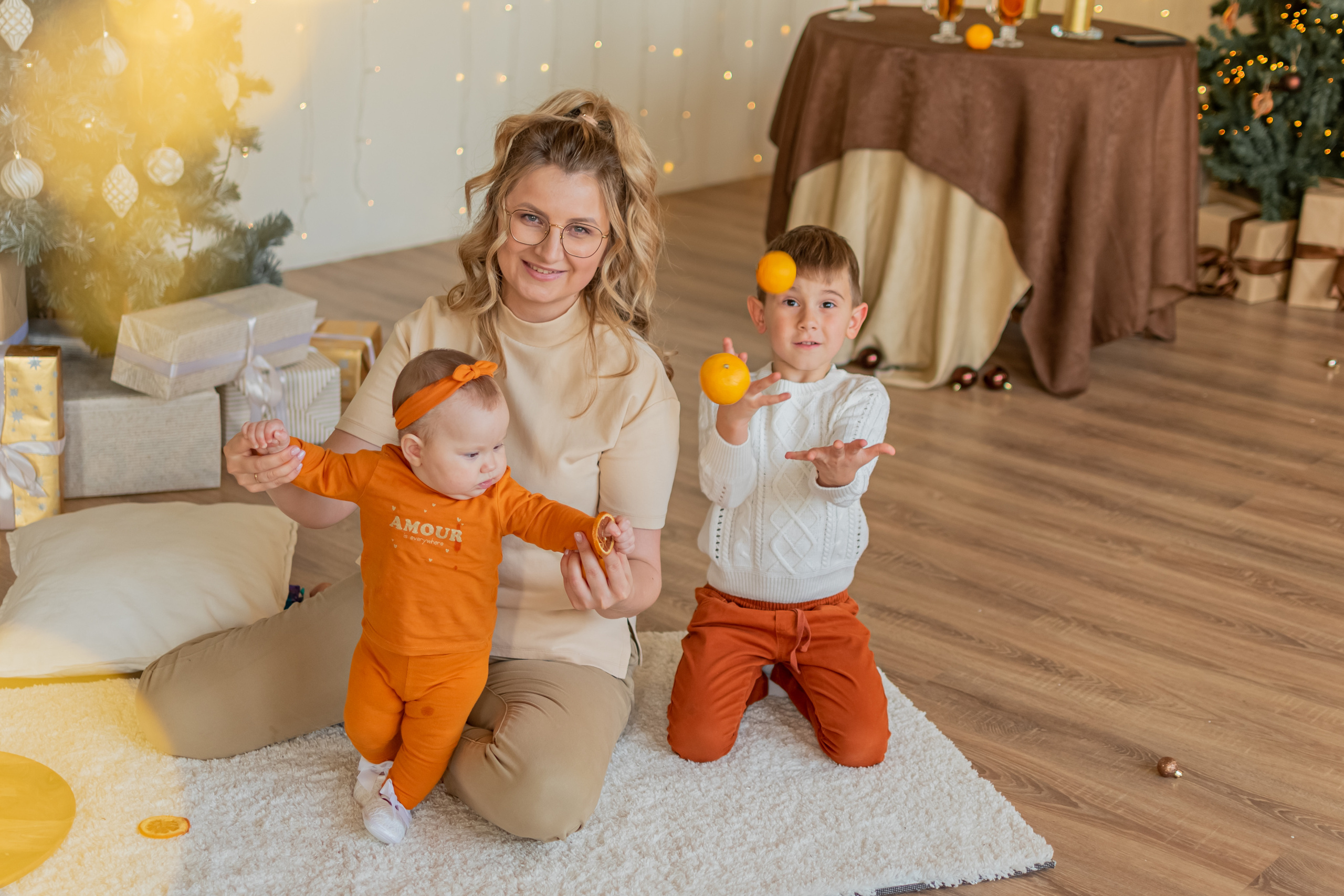 Новогодние фотосессии в студиях. Свадебный и семейный фотограф Екатерина Пушан. Москва, Балашиха, Железнодорожный, Солнечногорск