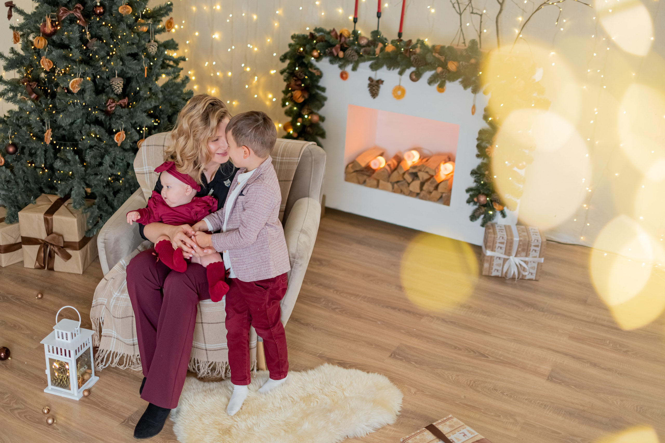 Новогодние фотосессии в студиях. Свадебный и семейный фотограф Екатерина Пушан. Москва, Балашиха, Железнодорожный, Солнечногорск