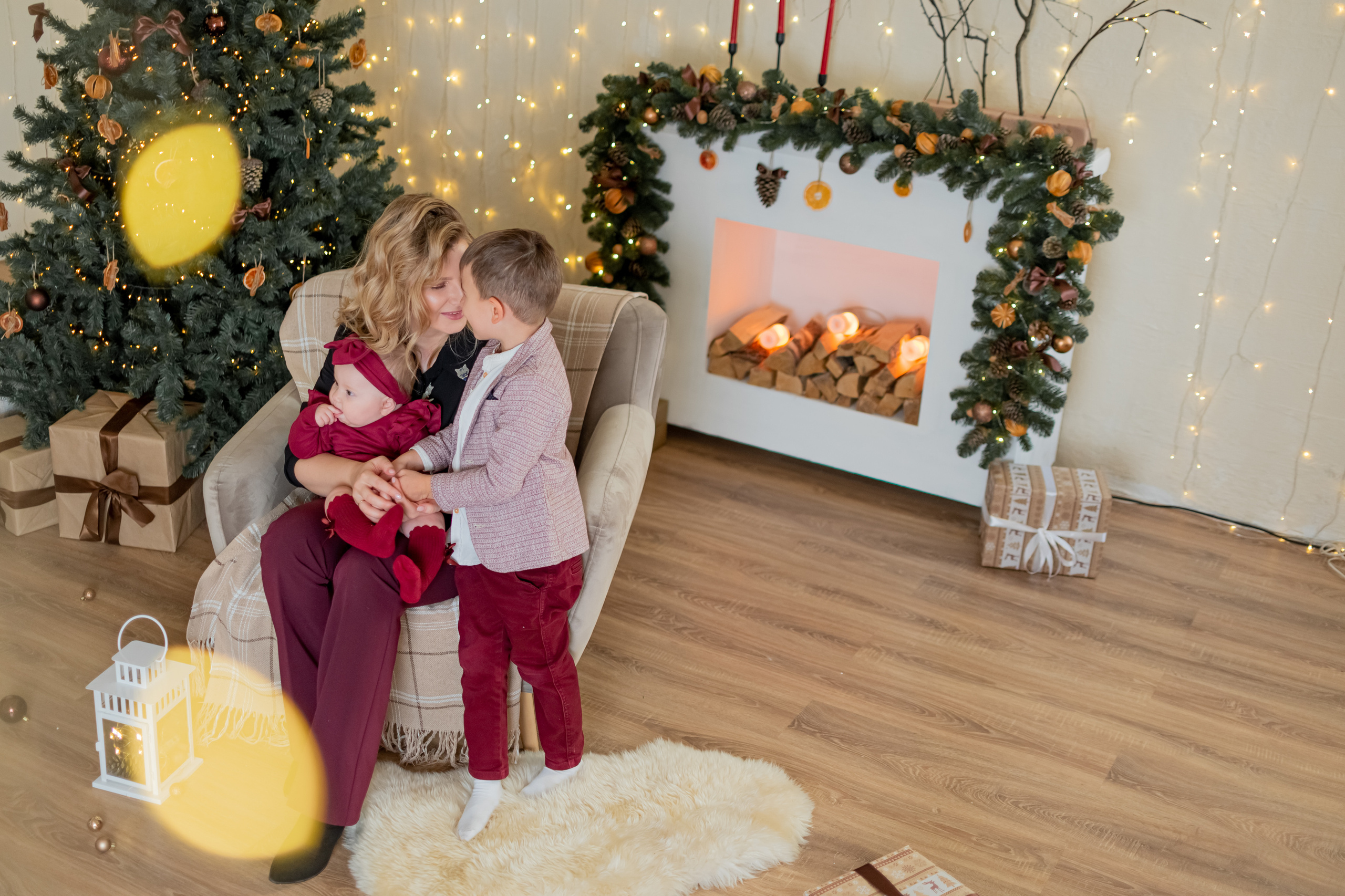 Новогодние фотосессии в студиях. Свадебный и семейный фотограф Екатерина Пушан. Москва, Балашиха, Железнодорожный, Солнечногорск