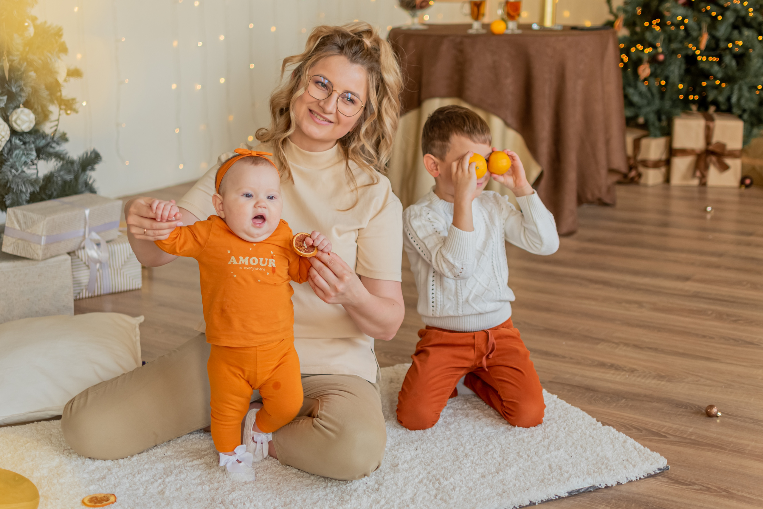 Новогодние фотосессии в студиях. Свадебный и семейный фотограф Екатерина Пушан. Москва, Балашиха, Железнодорожный, Солнечногорск